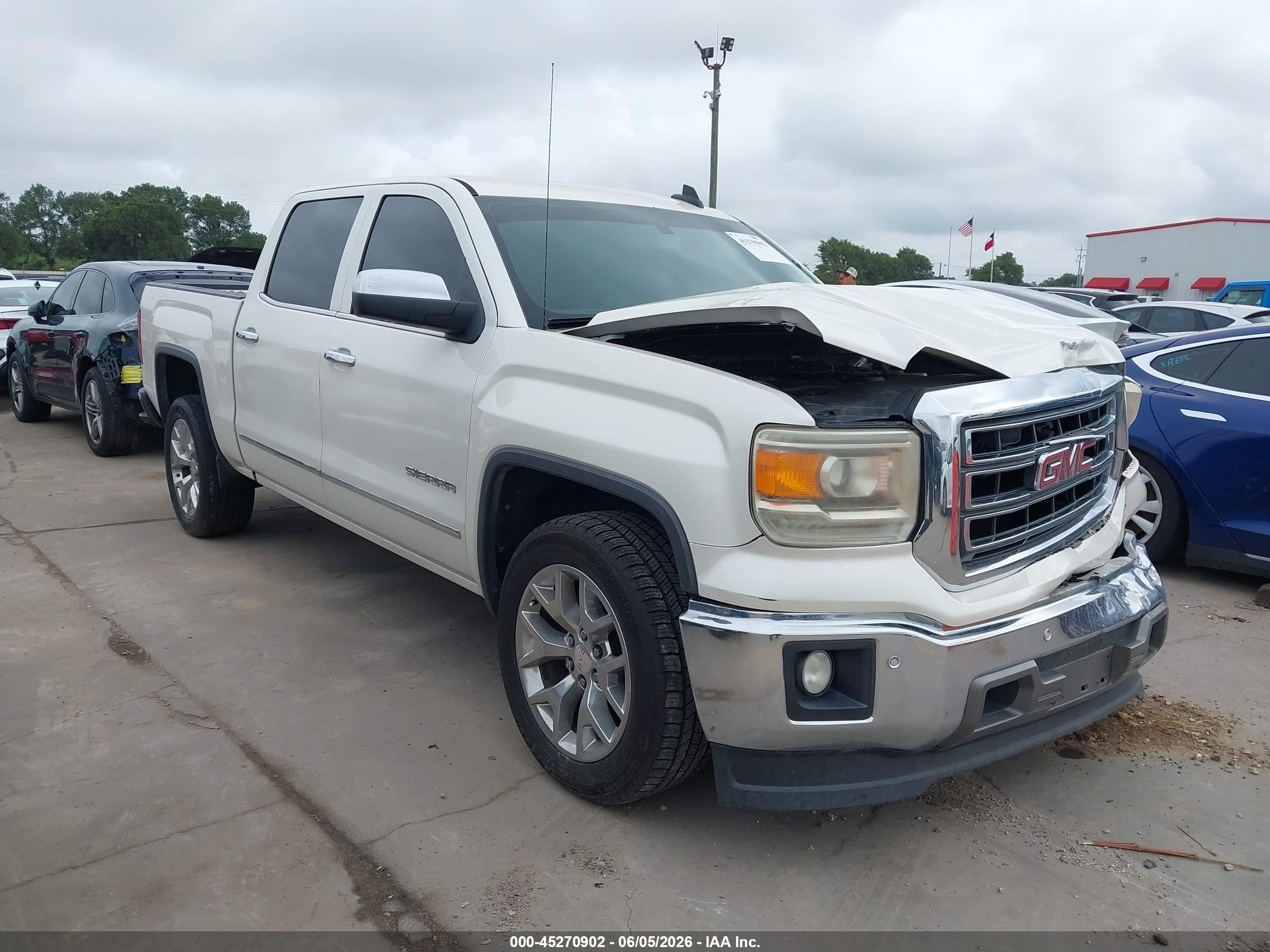 2015 Gmc Sierra 1500 Slt Cream vin: 3GTP1VEC1FG468898