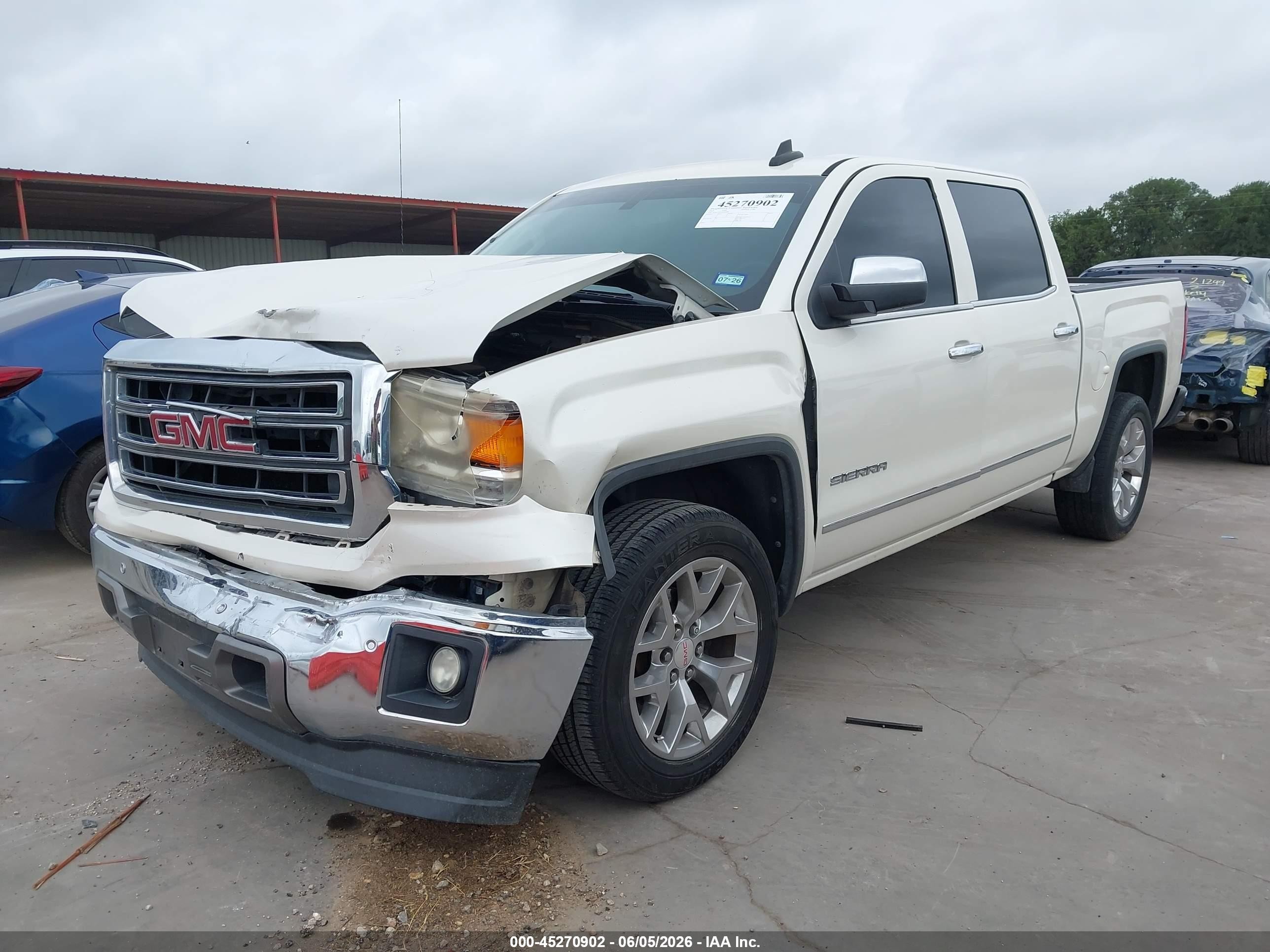 2015 Gmc Sierra 1500 Slt Cream vin: 3GTP1VEC1FG468898