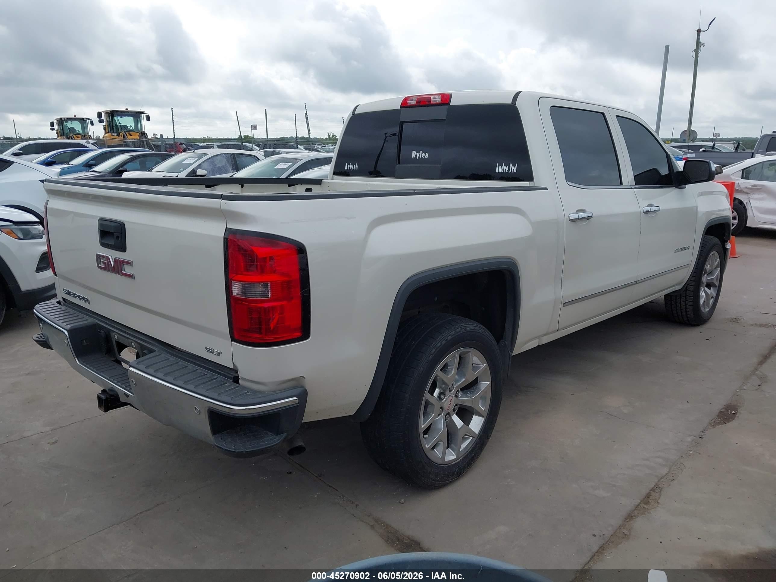 2015 Gmc Sierra 1500 Slt Cream vin: 3GTP1VEC1FG468898