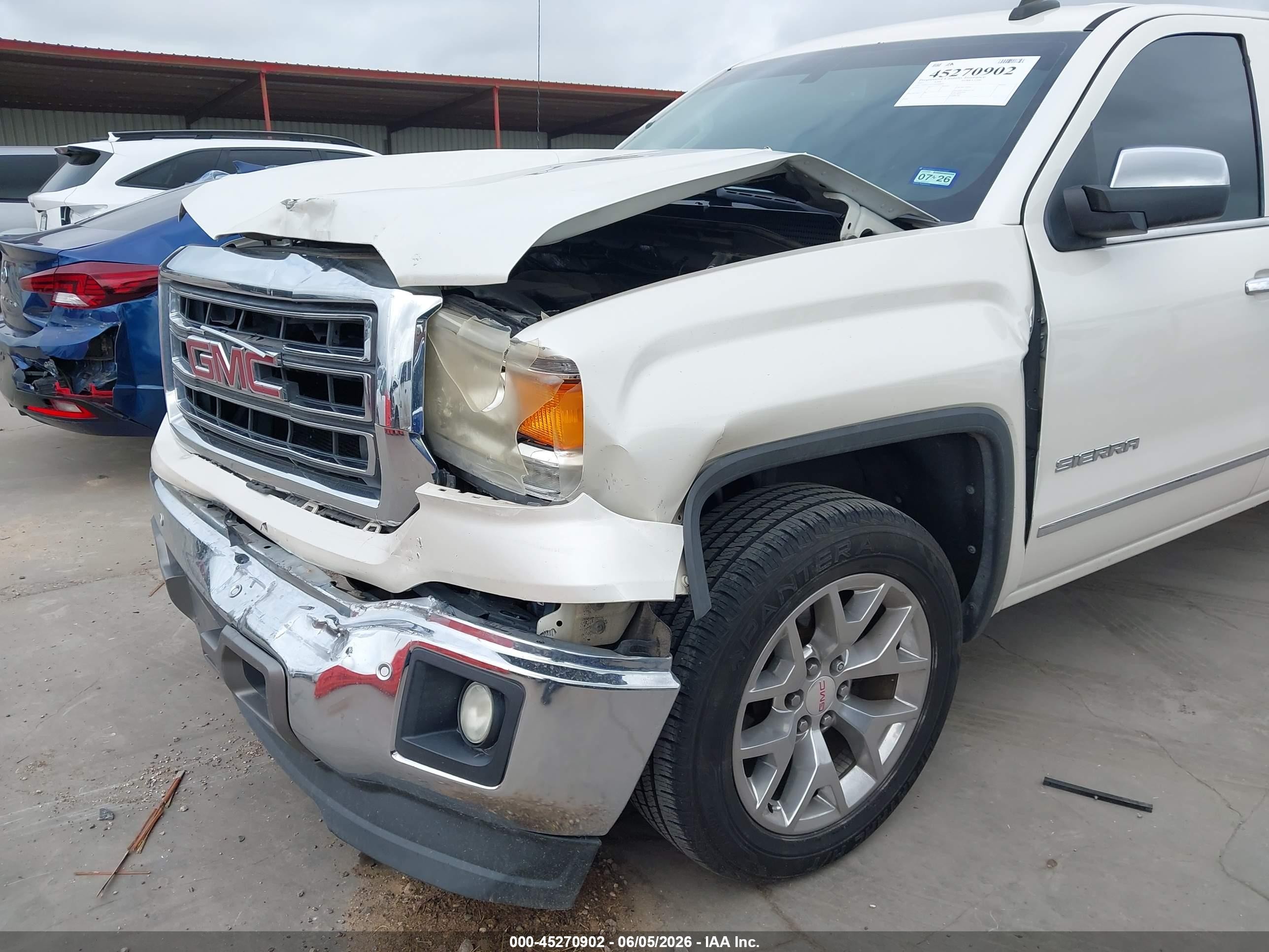 2015 Gmc Sierra 1500 Slt Cream vin: 3GTP1VEC1FG468898