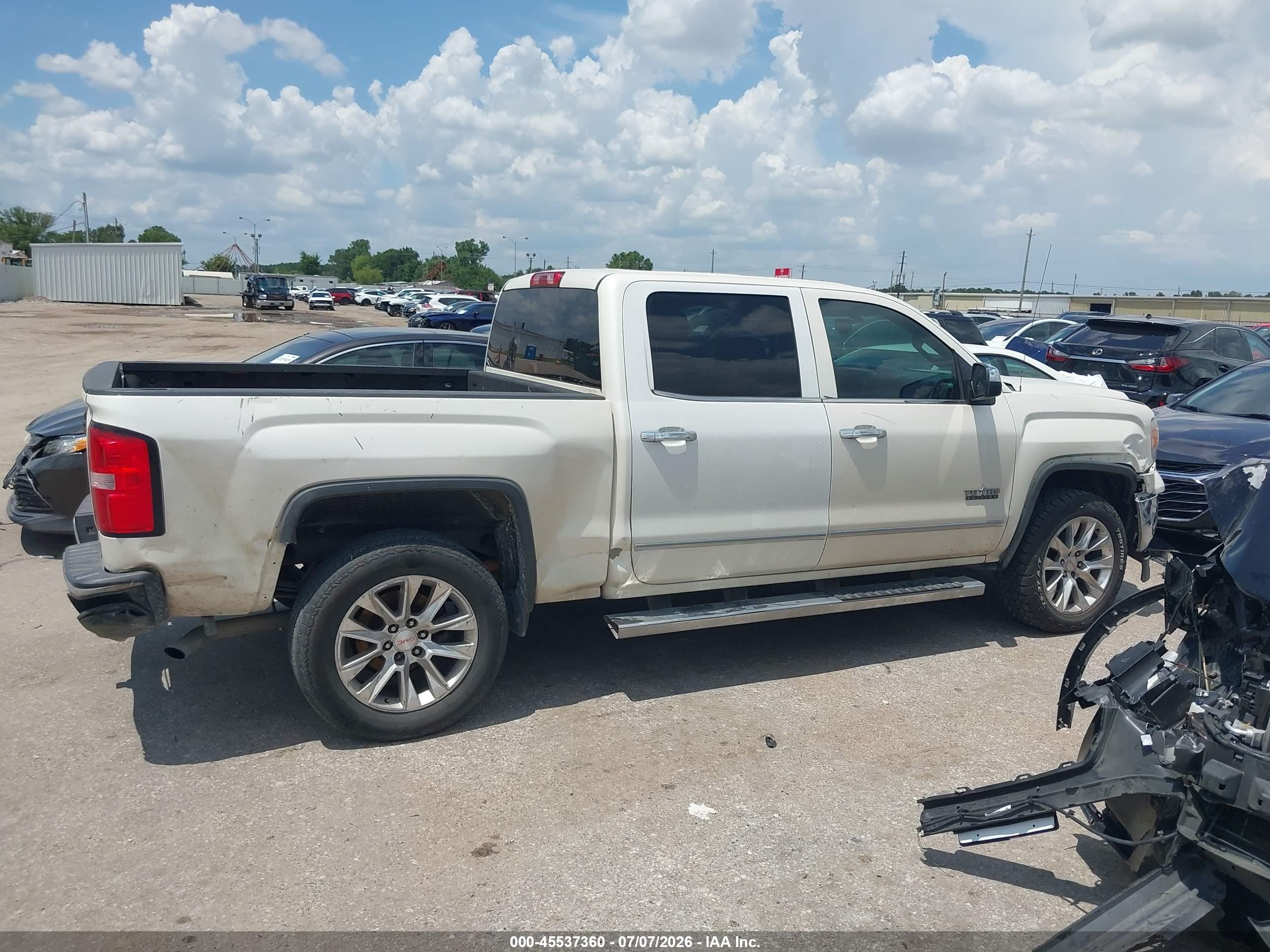 2014 Gmc Sierra 1500 Slt White vin: 3GTP1VEC2EG333587