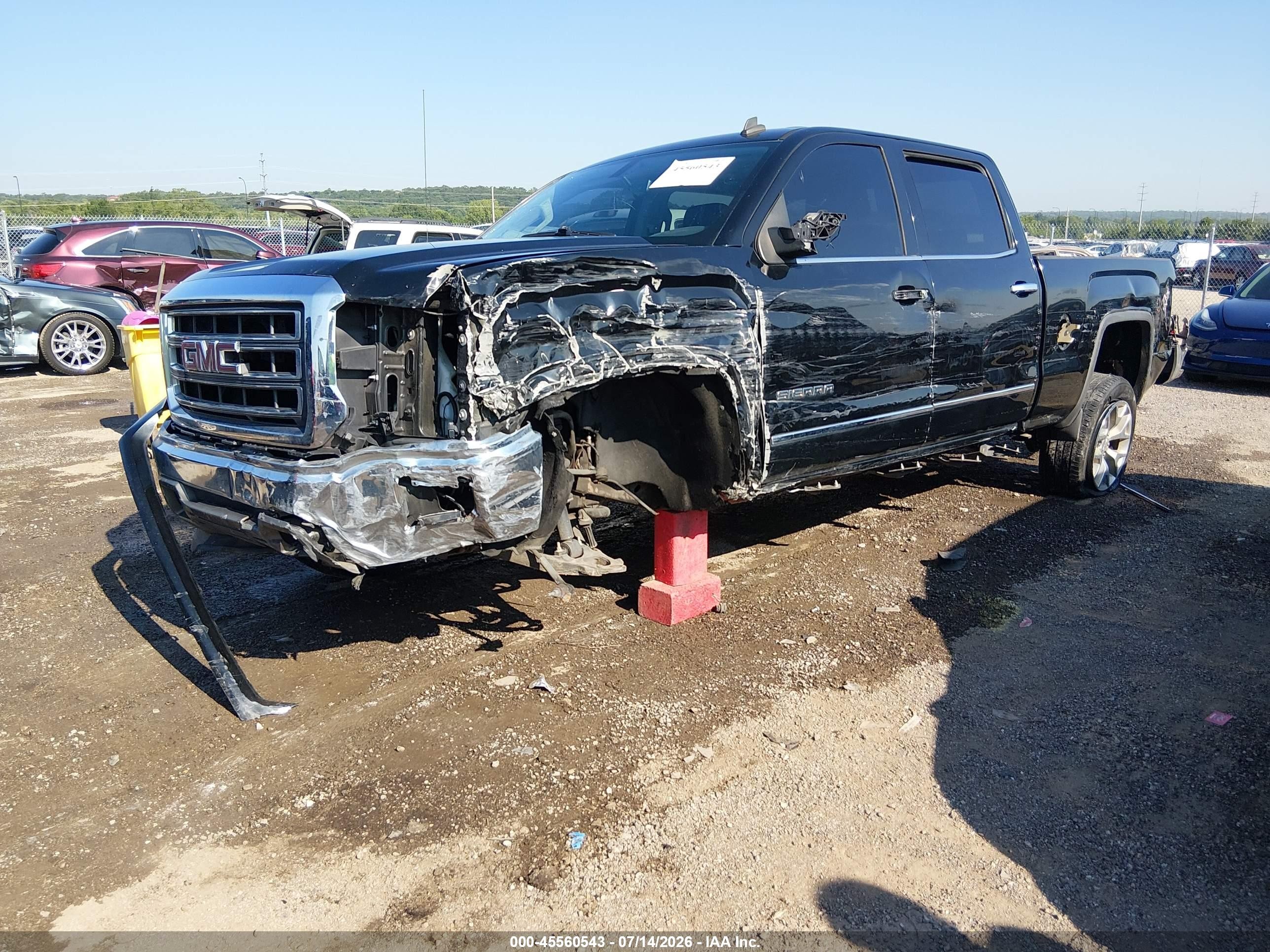 2014 Gmc Sierra 1500 Slt Black vin: 3GTP1VEC2EG448738
