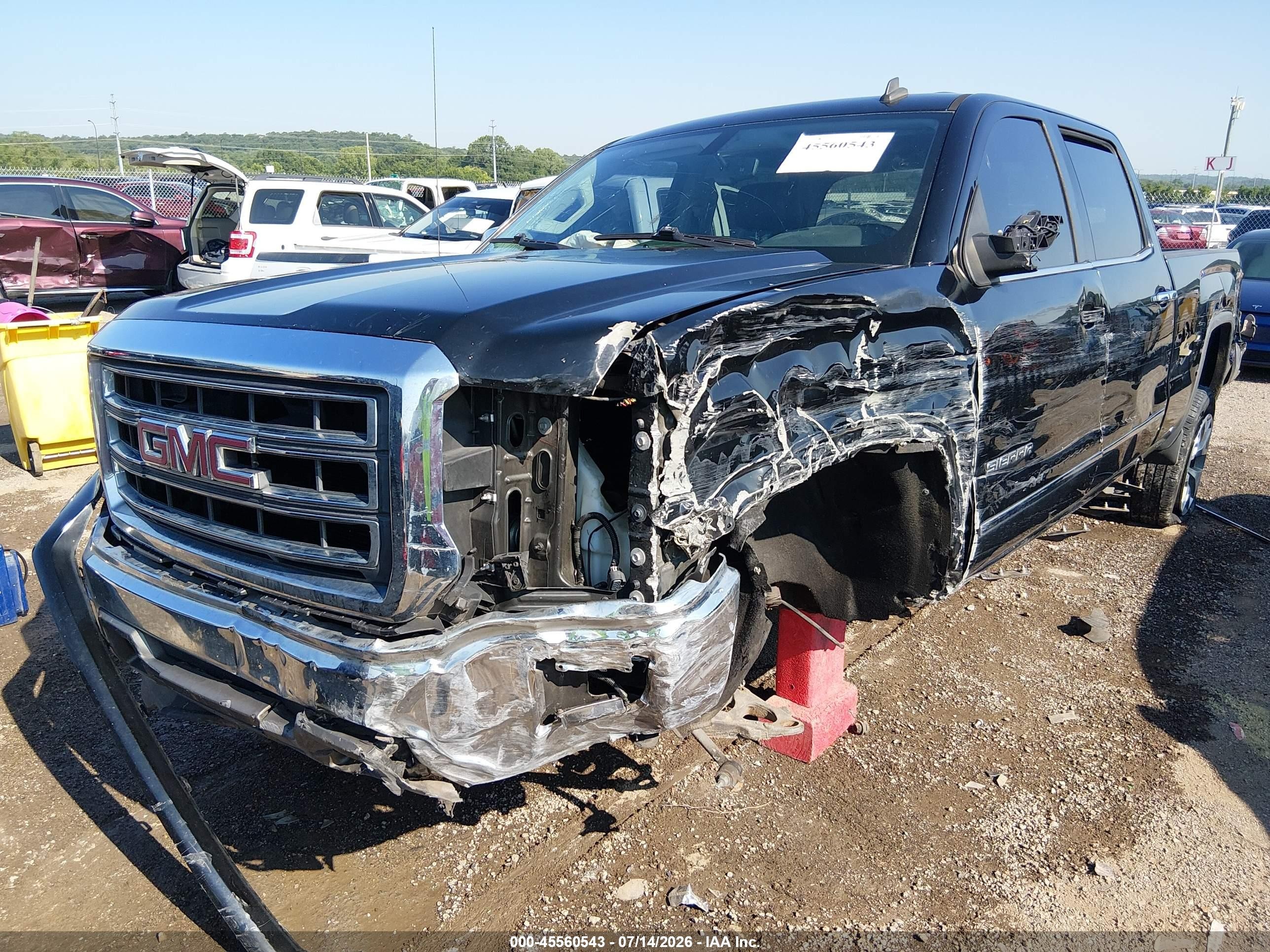 2014 Gmc Sierra 1500 Slt Black vin: 3GTP1VEC2EG448738