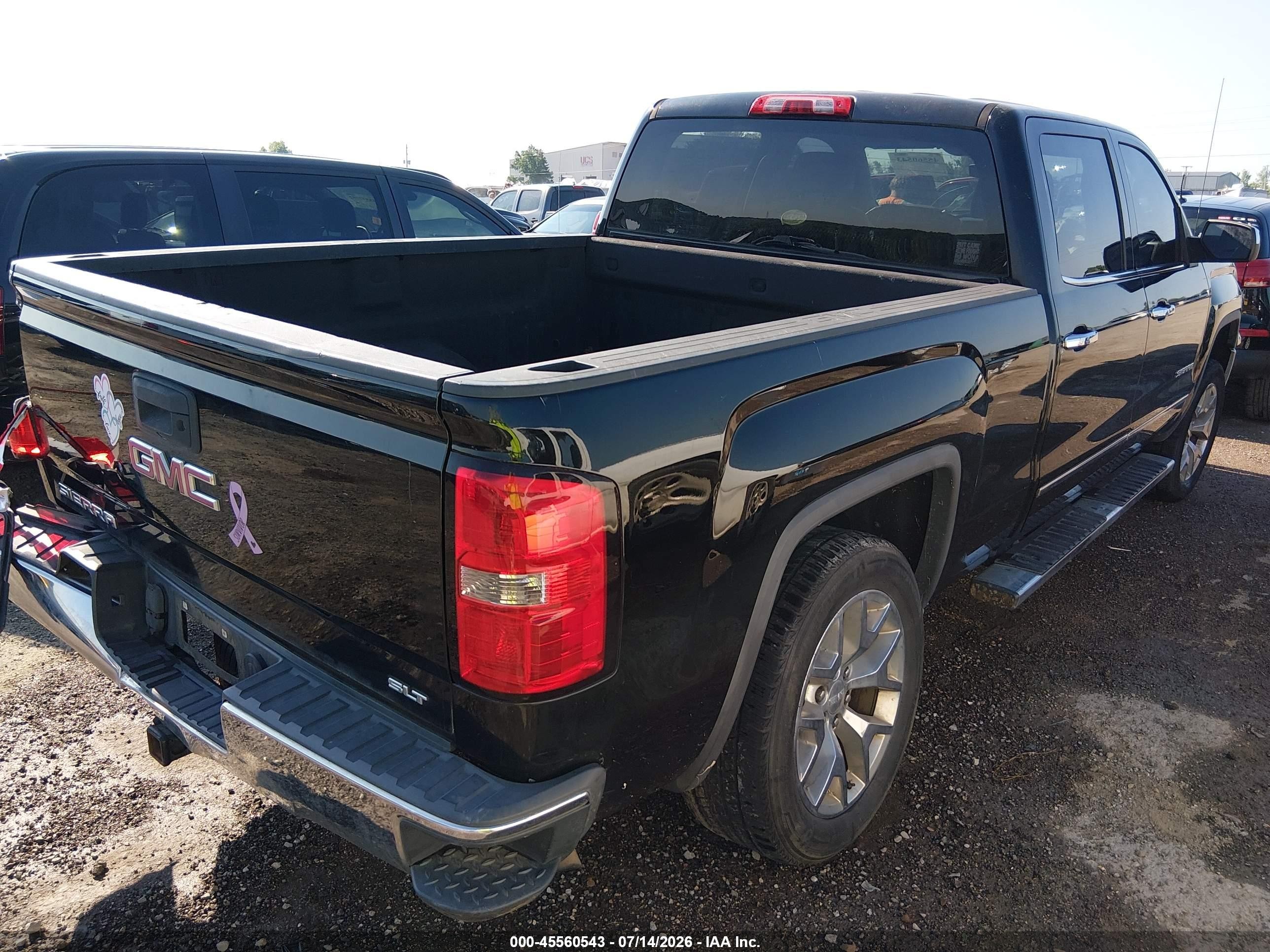 2014 Gmc Sierra 1500 Slt Black vin: 3GTP1VEC2EG448738