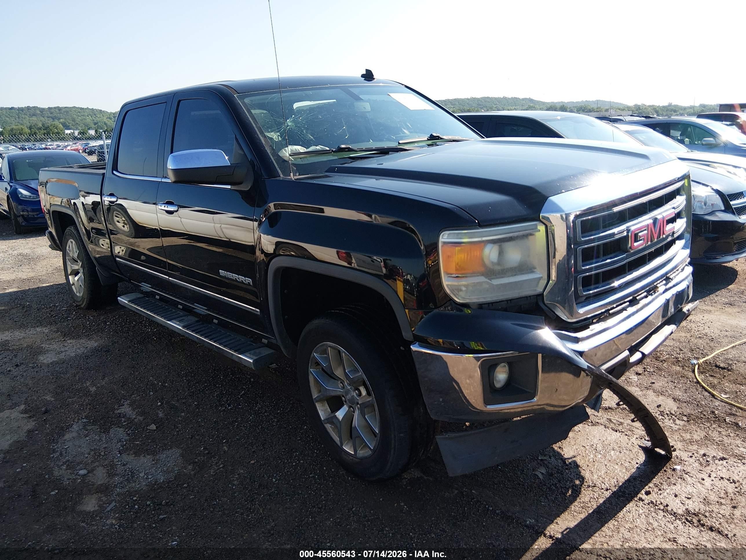 2014 Gmc Sierra 1500 Slt Black vin: 3GTP1VEC2EG448738
