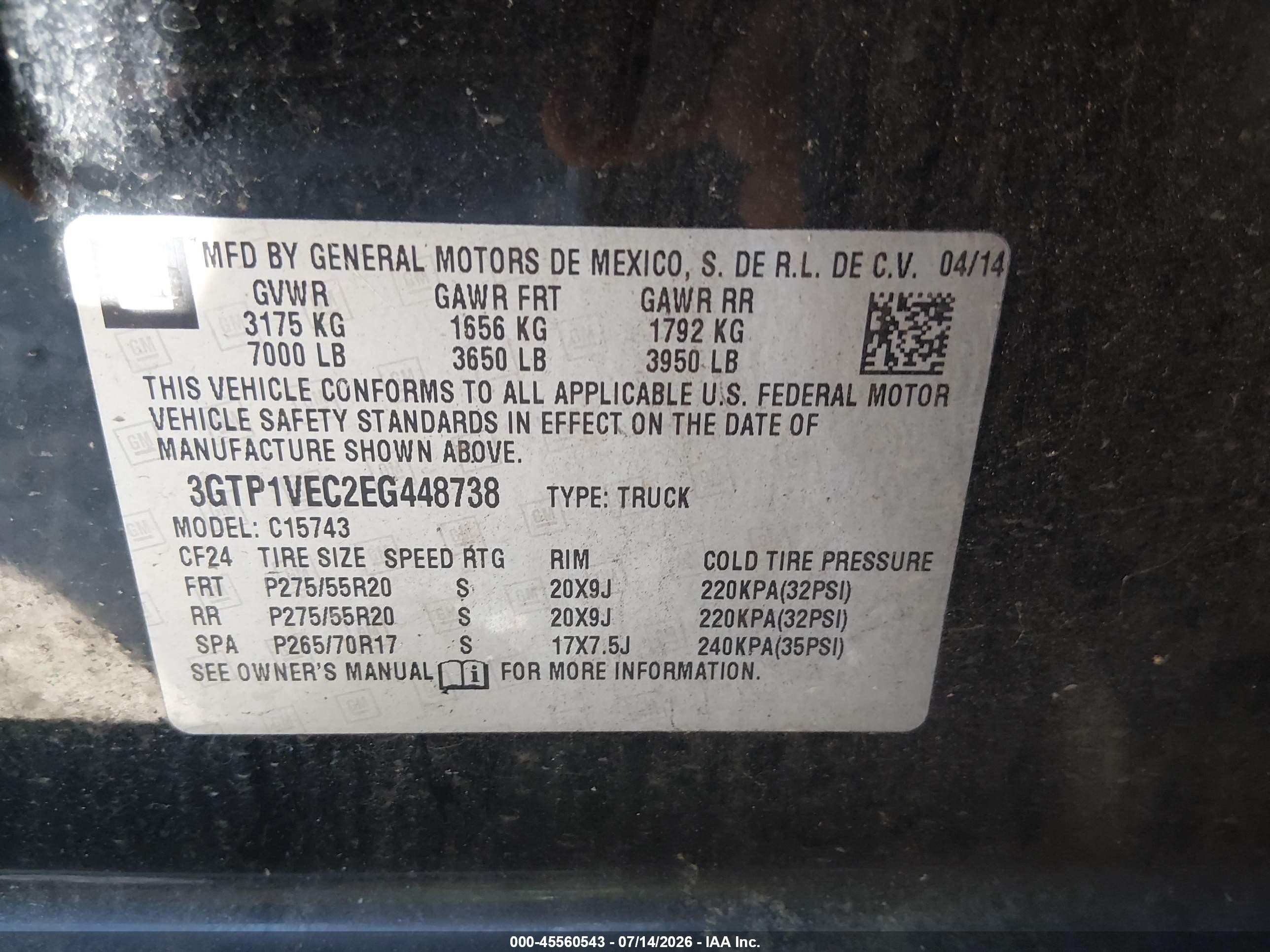 2014 Gmc Sierra 1500 Slt Black vin: 3GTP1VEC2EG448738
