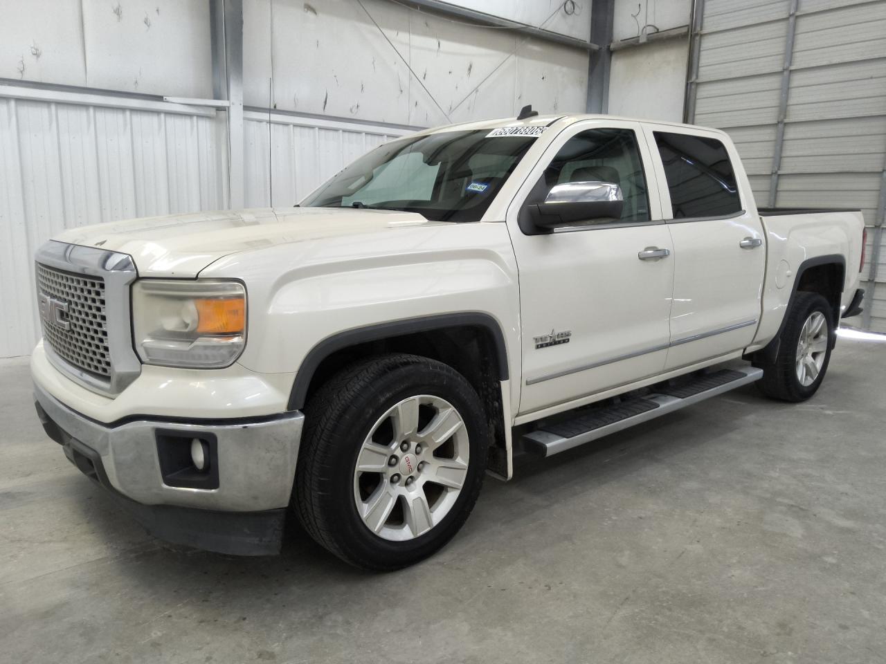 2014 Gmc Sierra C1500 Slt White vin: 3GTP1VEC2EG498376 Damage: Front Bumper Cover Upper, Previous Repair, Substandard Repair