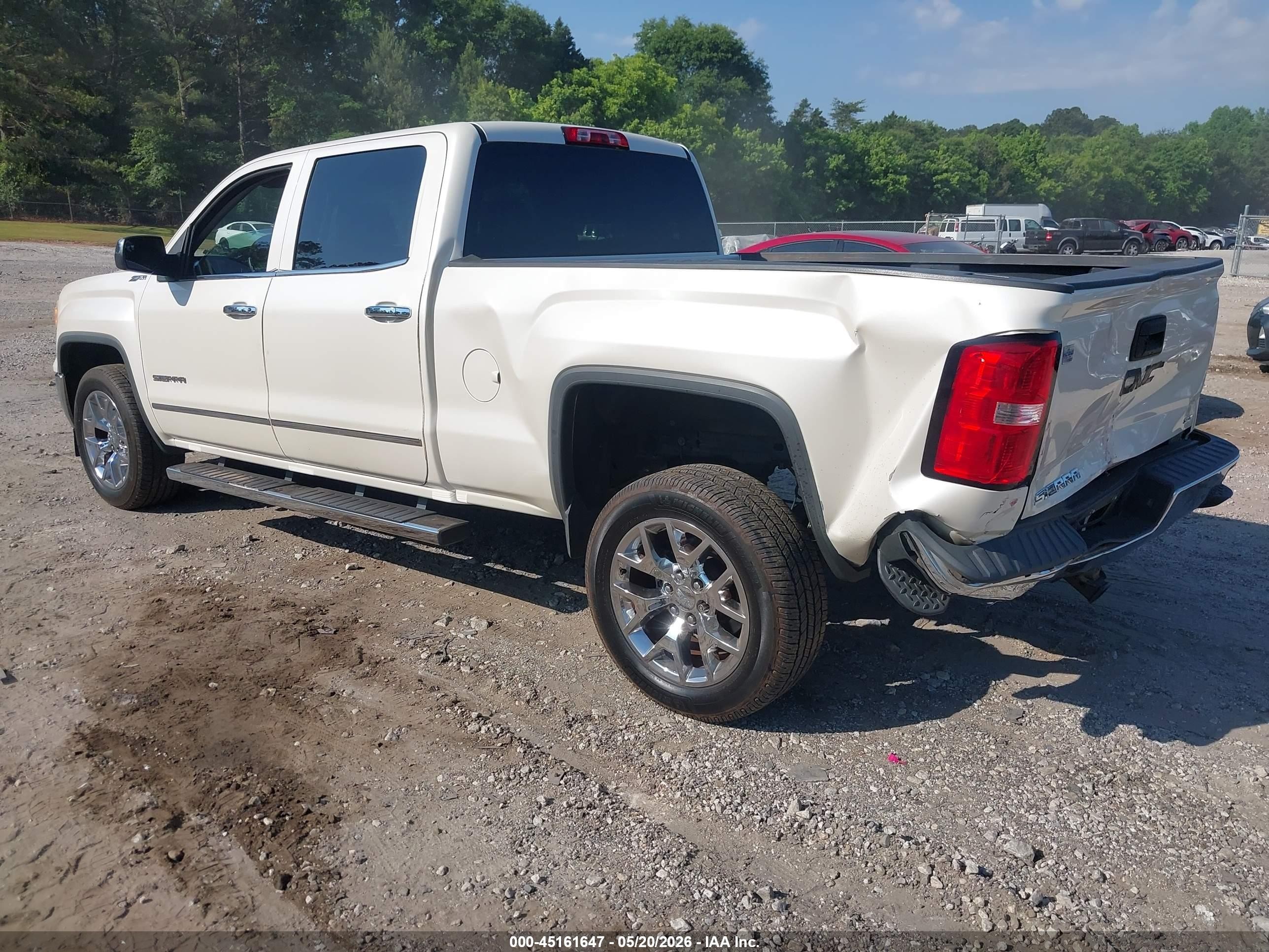 2014 Gmc Sierra 1500 Slt White vin: 3GTP1VEC3EG435657