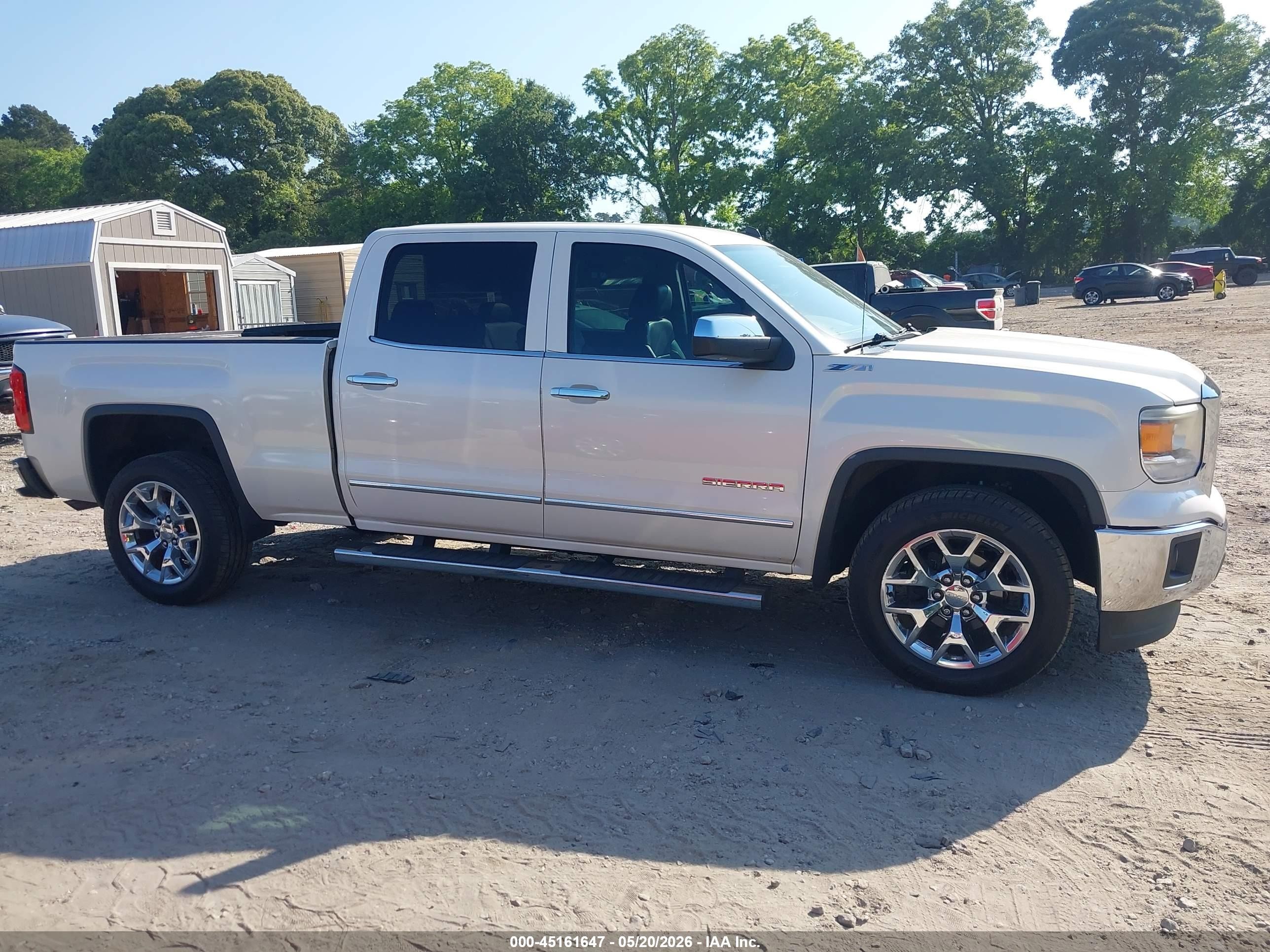 2014 Gmc Sierra 1500 Slt White vin: 3GTP1VEC3EG435657