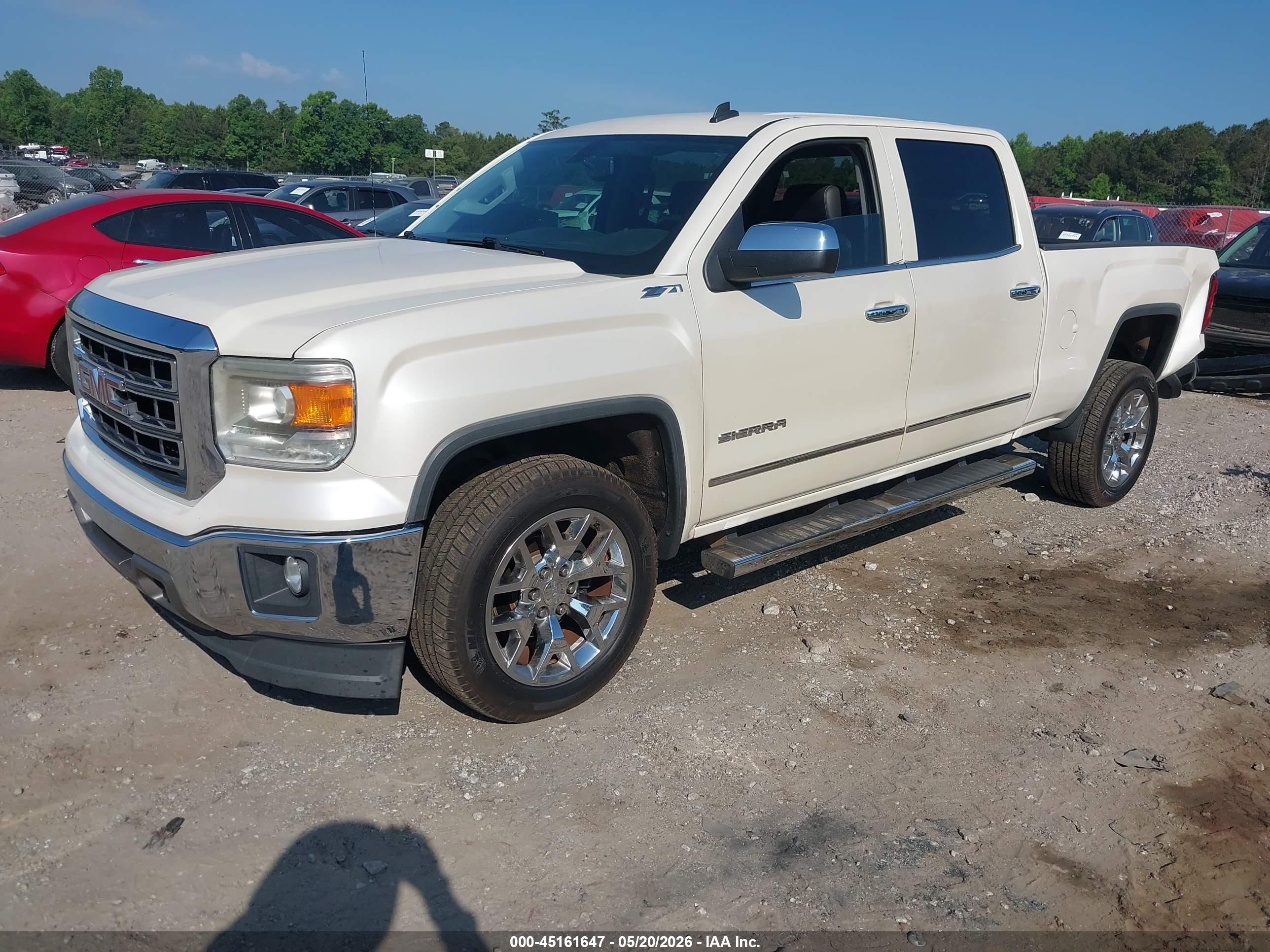 2014 Gmc Sierra 1500 Slt White vin: 3GTP1VEC3EG435657