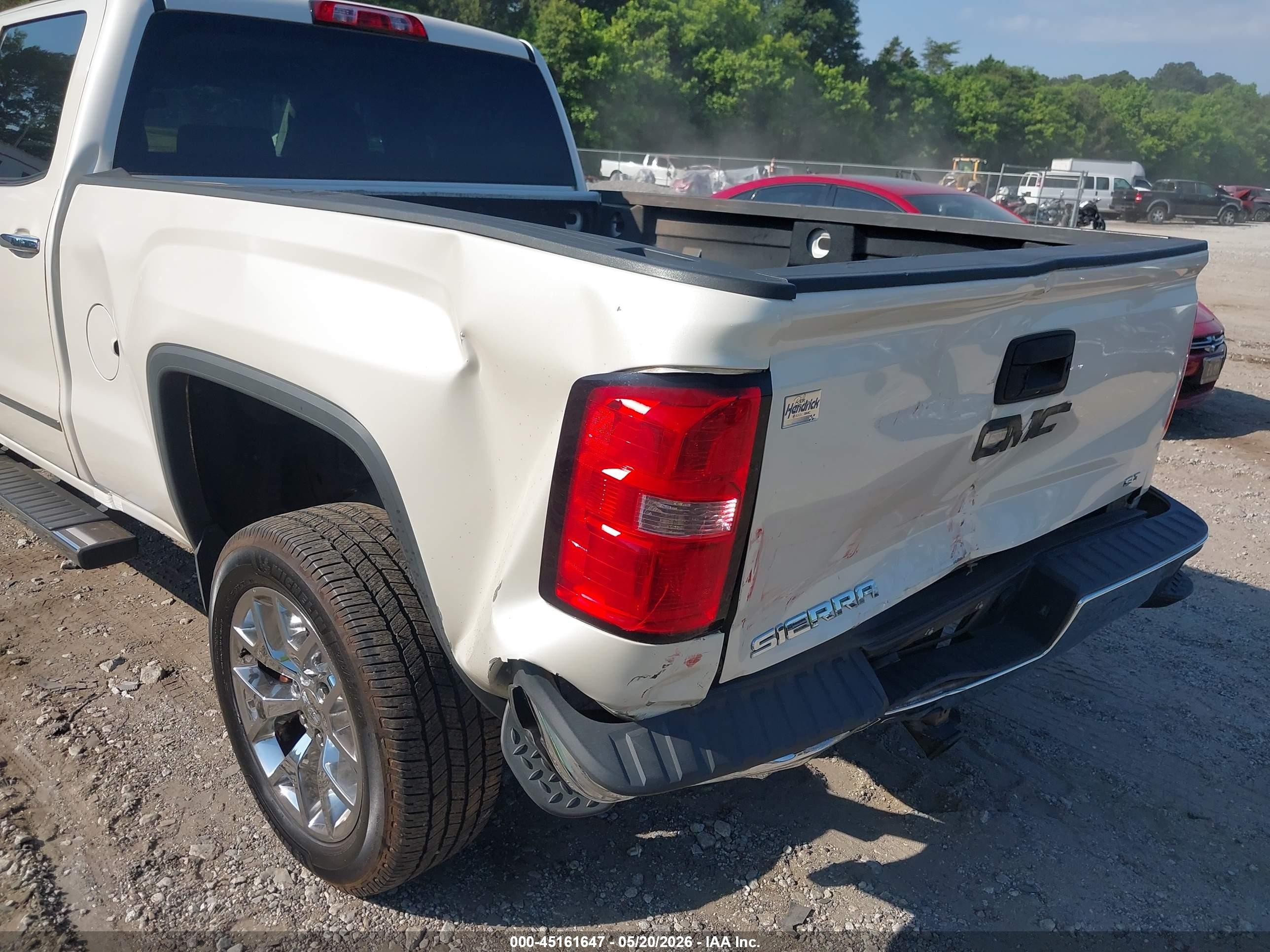 2014 Gmc Sierra 1500 Slt White vin: 3GTP1VEC3EG435657