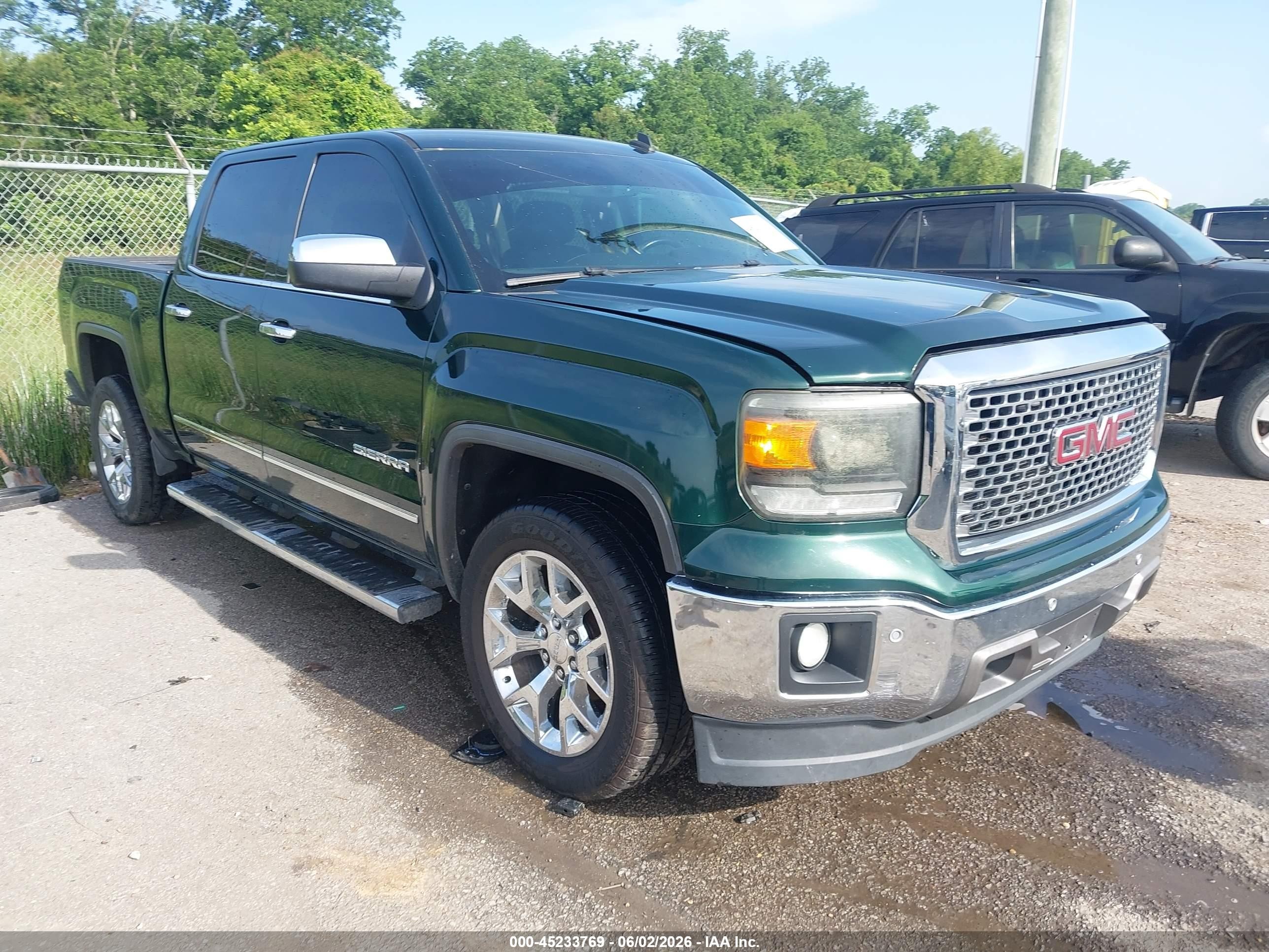 2014 Gmc Sierra 1500 Slt Green vin: 3GTP1VEC3EG499018