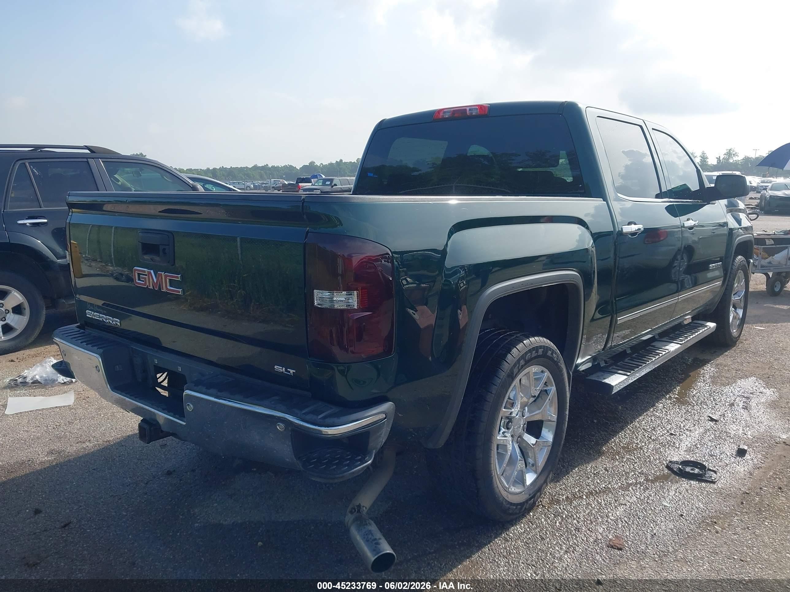 2014 Gmc Sierra 1500 Slt Green vin: 3GTP1VEC3EG499018