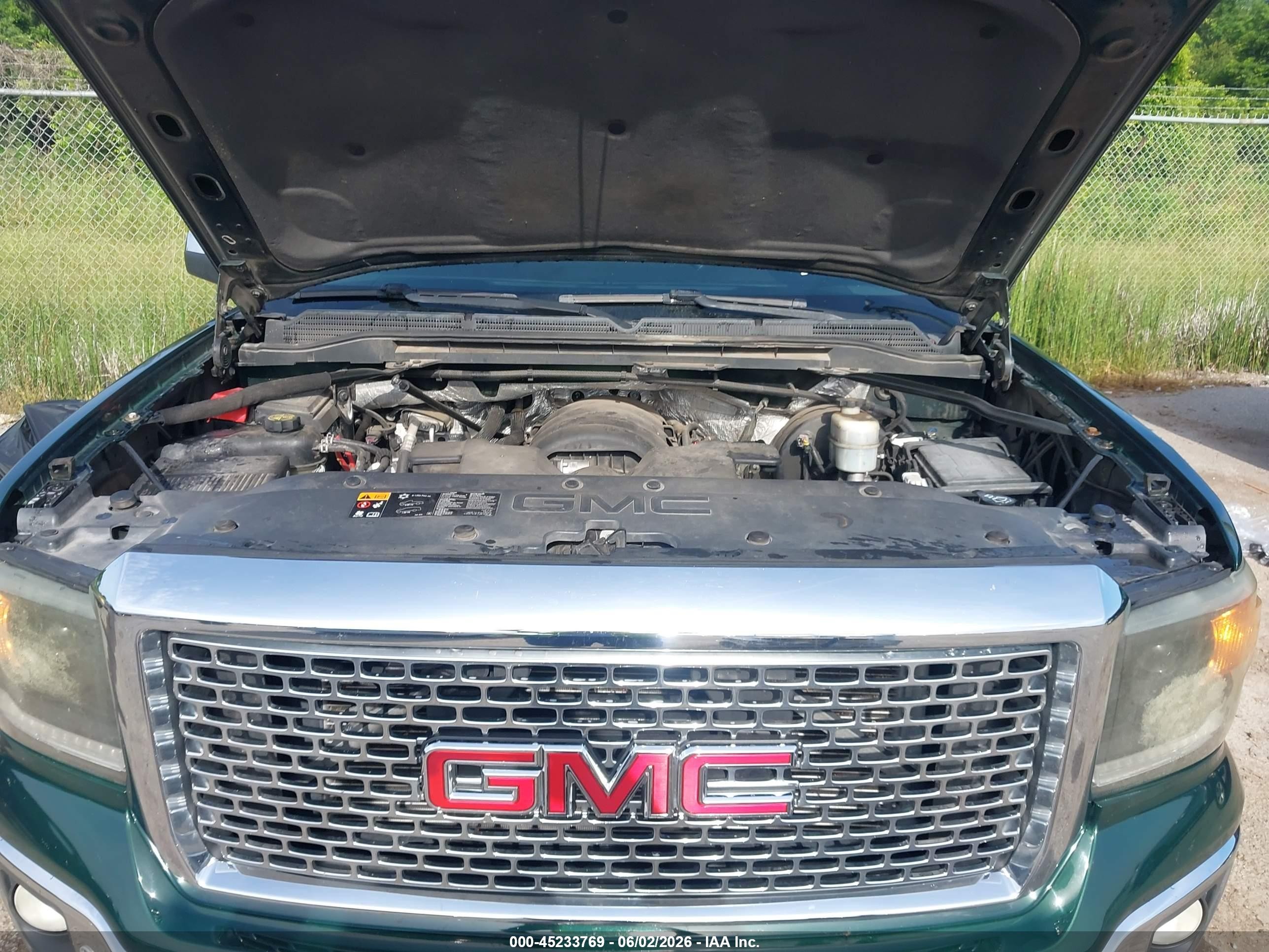 2014 Gmc Sierra 1500 Slt Green vin: 3GTP1VEC3EG499018