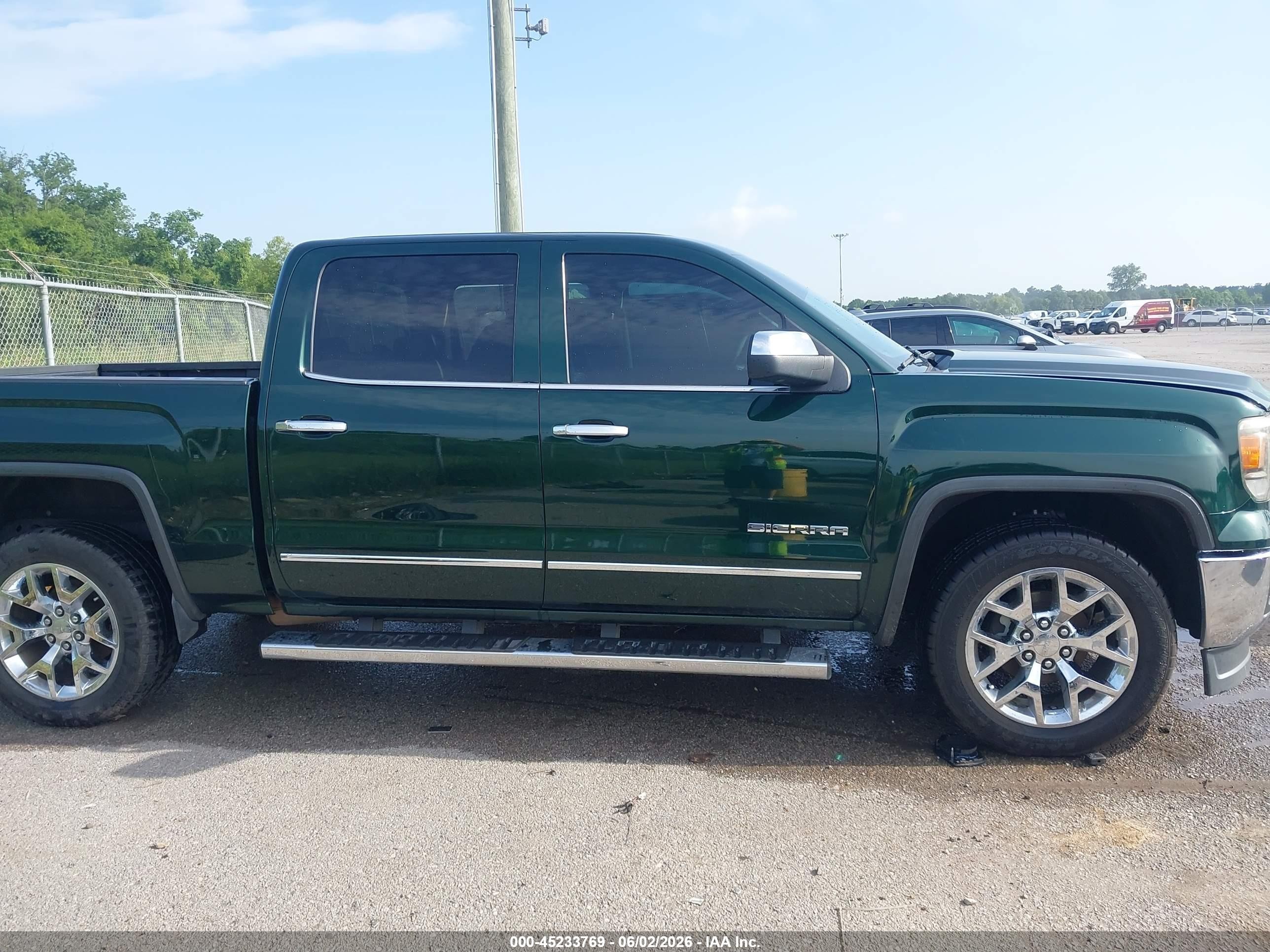 2014 Gmc Sierra 1500 Slt Green vin: 3GTP1VEC3EG499018