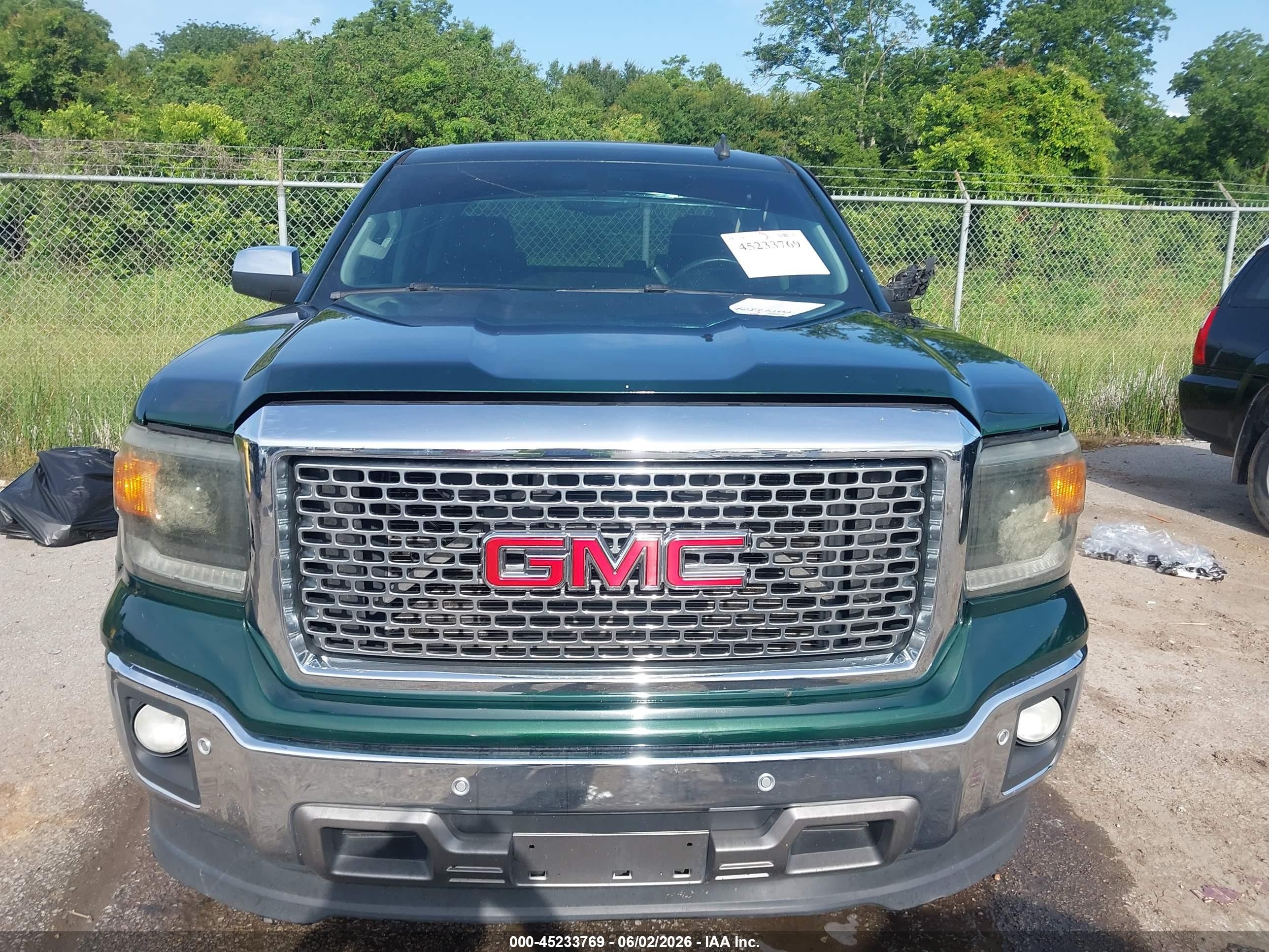 2014 Gmc Sierra 1500 Slt Green vin: 3GTP1VEC3EG499018