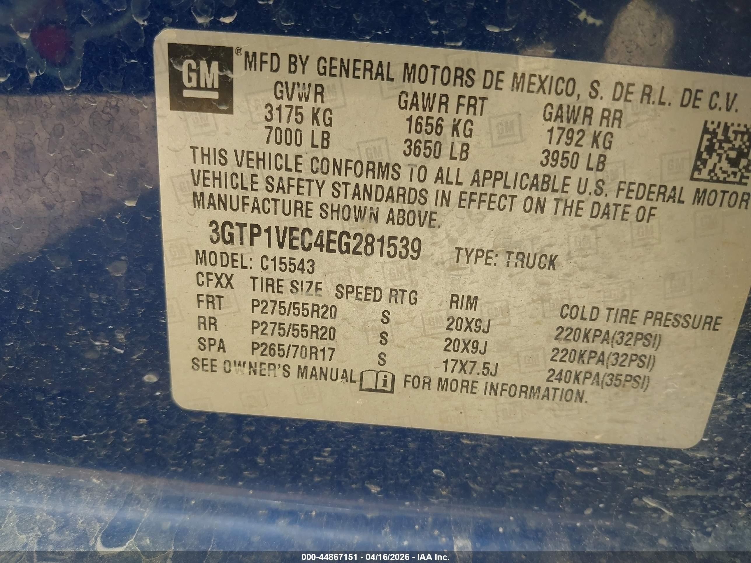 2014 Gmc Sierra 1500 Slt Blue vin: 3GTP1VEC4EG281539