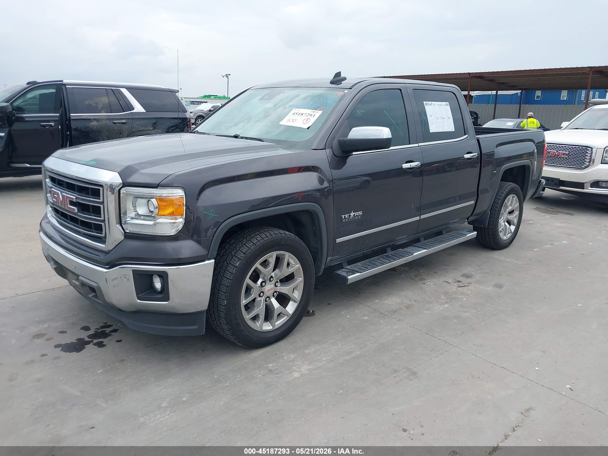 2015 Gmc Sierra 1500 Slt Gray vin: 3GTP1VEC4FG337786
