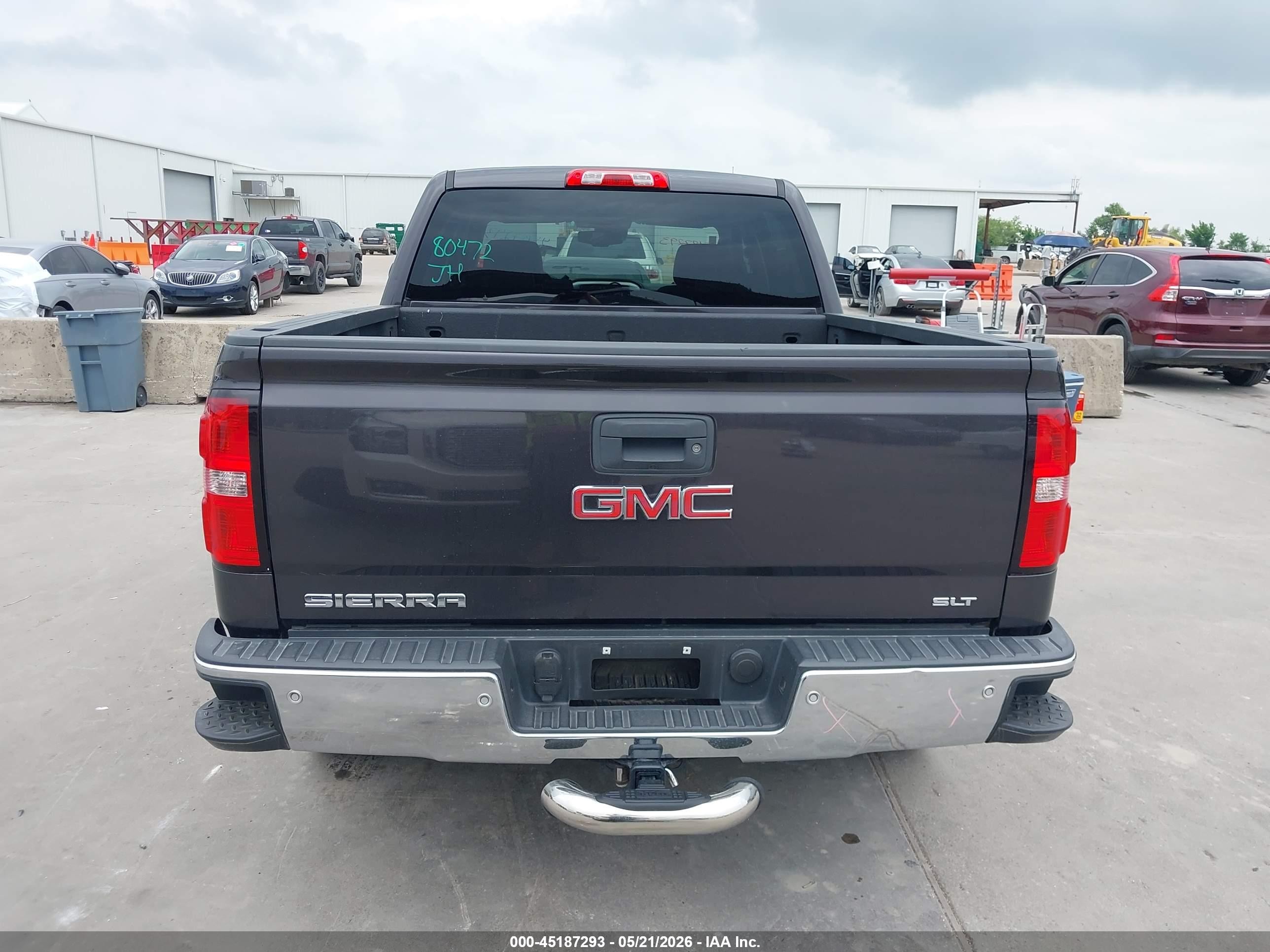 2015 Gmc Sierra 1500 Slt Gray vin: 3GTP1VEC4FG337786