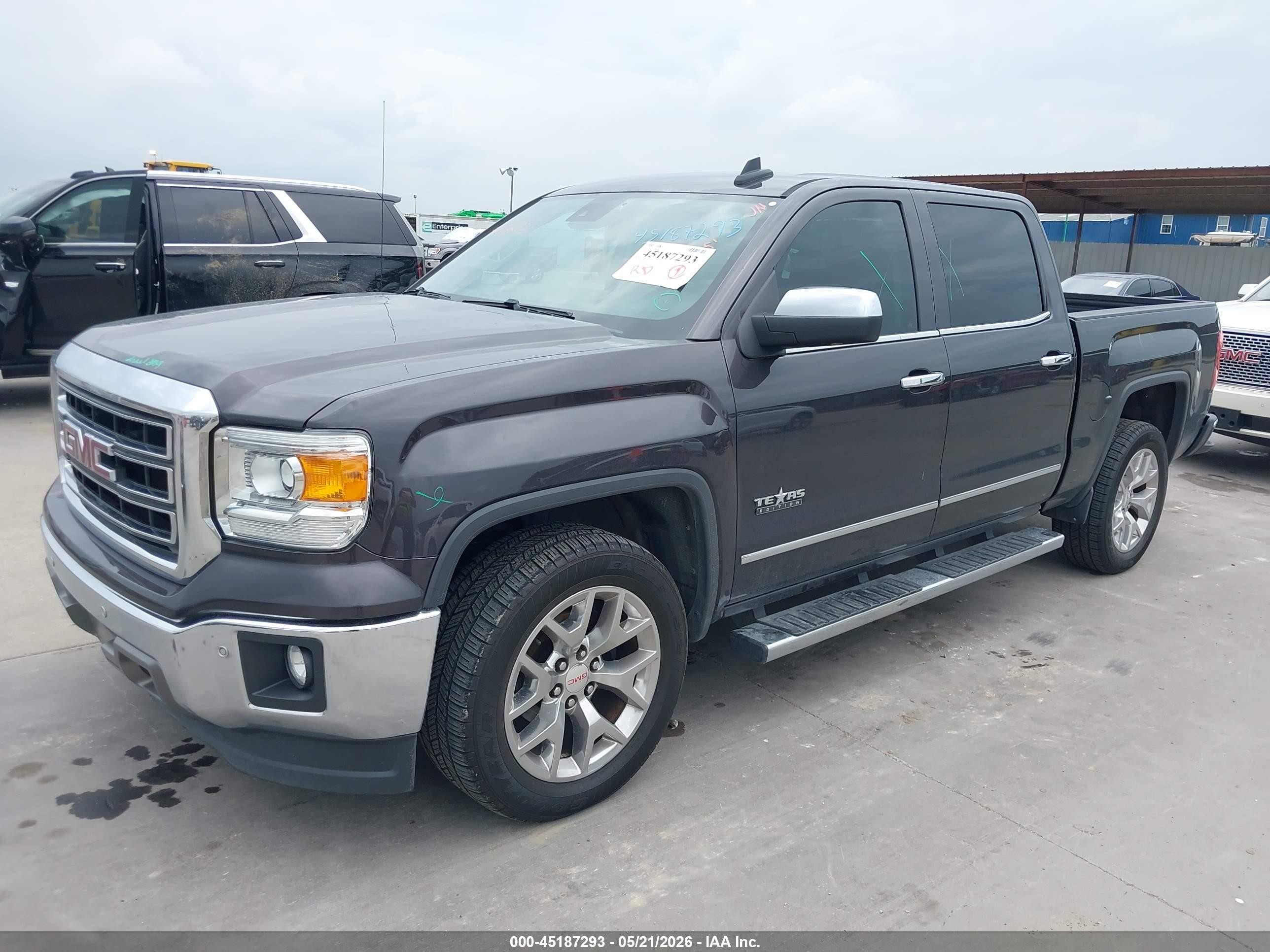 2015 Gmc Sierra 1500 Slt Gray vin: 3GTP1VEC4FG337786