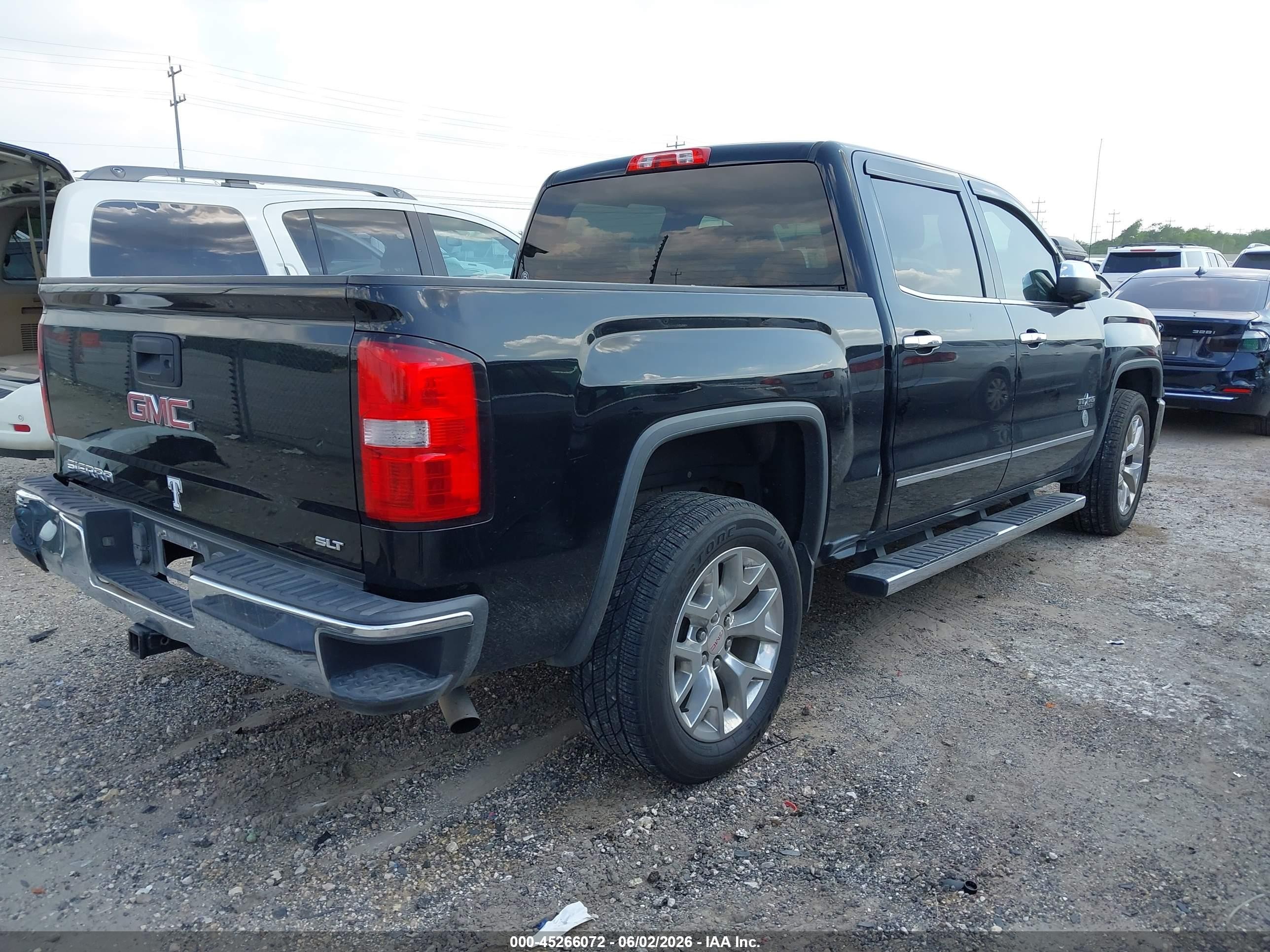 2015 Gmc Sierra 1500 Slt Black vin: 3GTP1VEC4FG416018