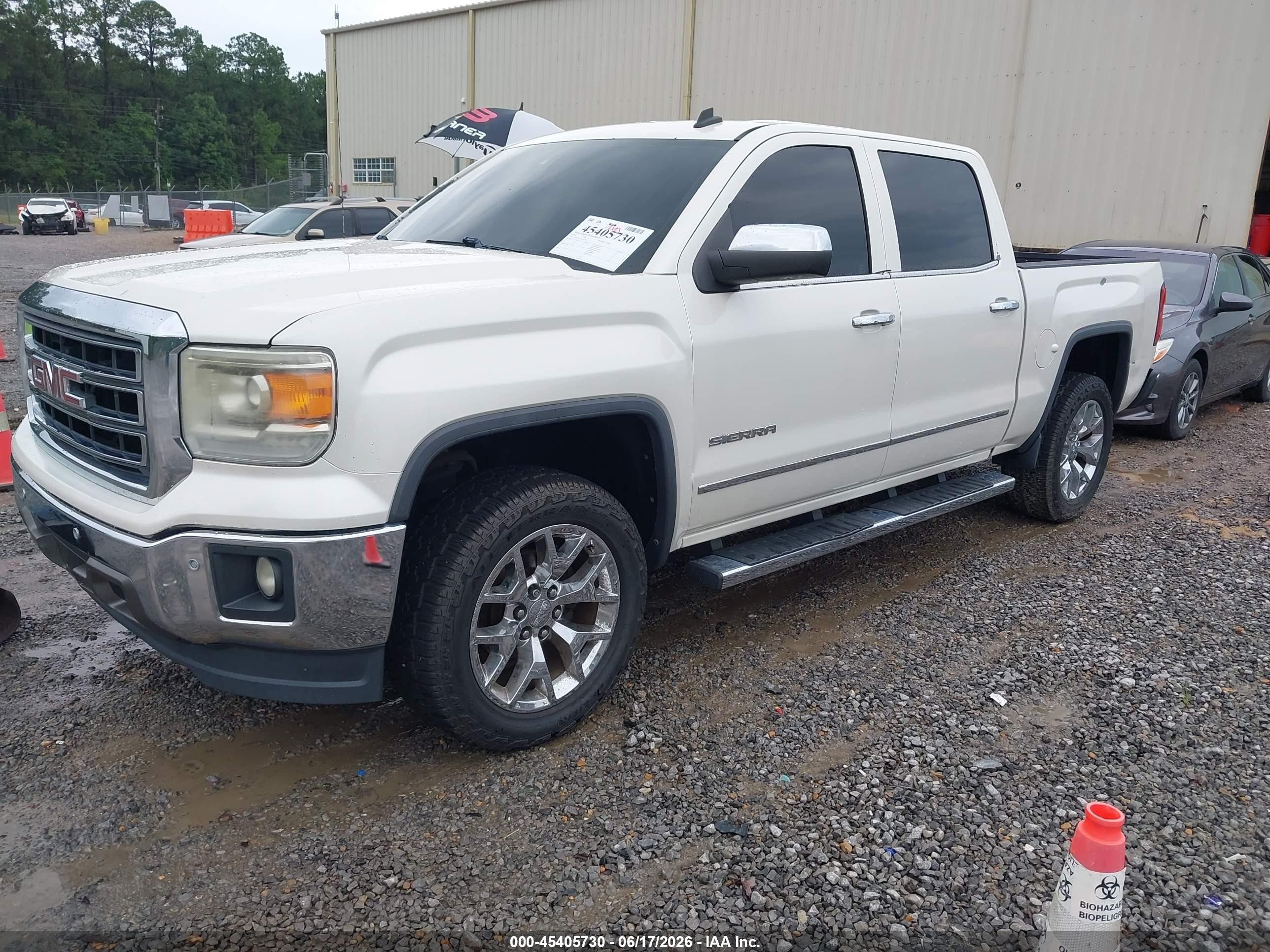 2014 Gmc Sierra 1500 Slt White vin: 3GTP1VEC5EG367703