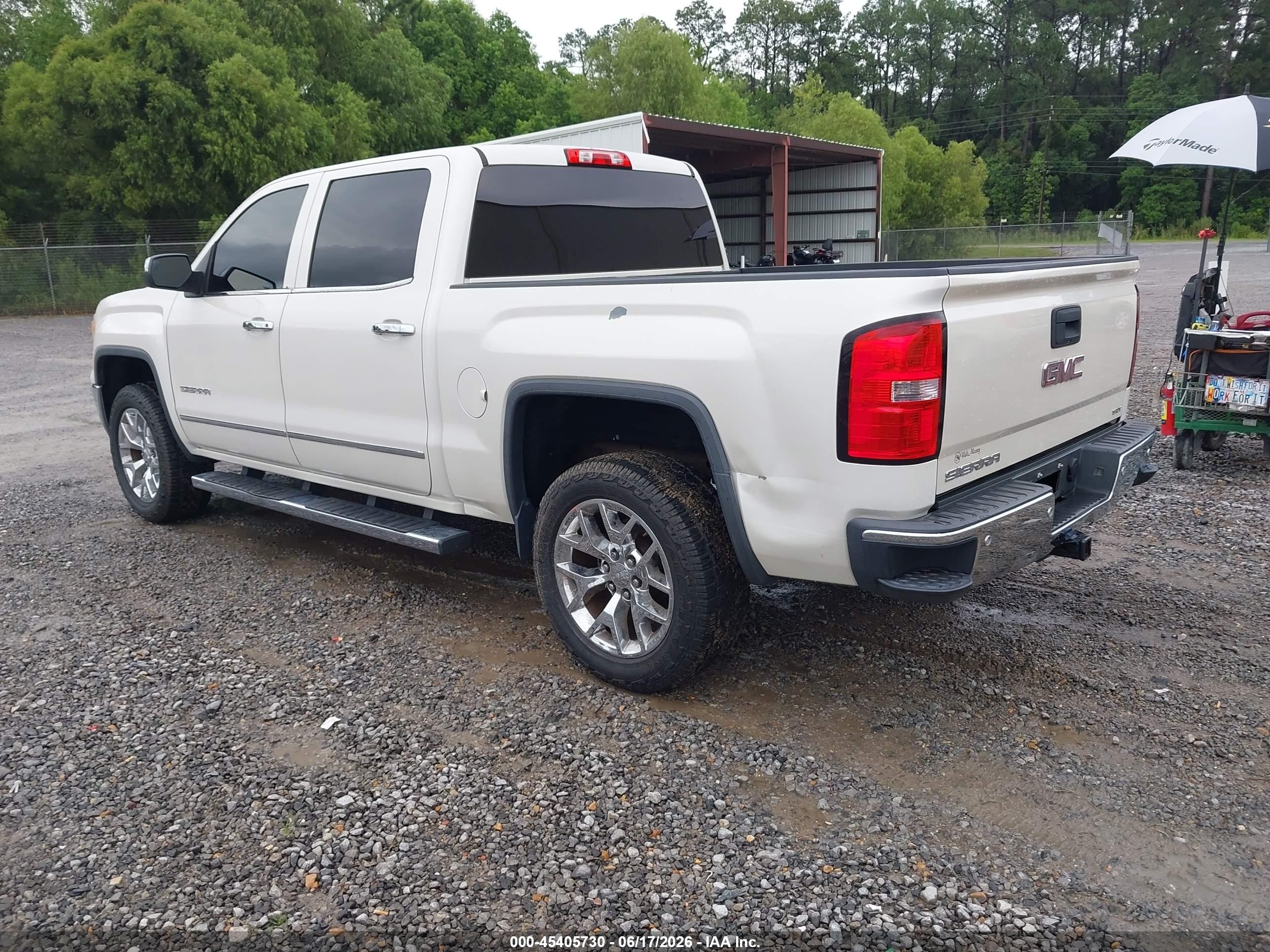 2014 Gmc Sierra 1500 Slt White vin: 3GTP1VEC5EG367703