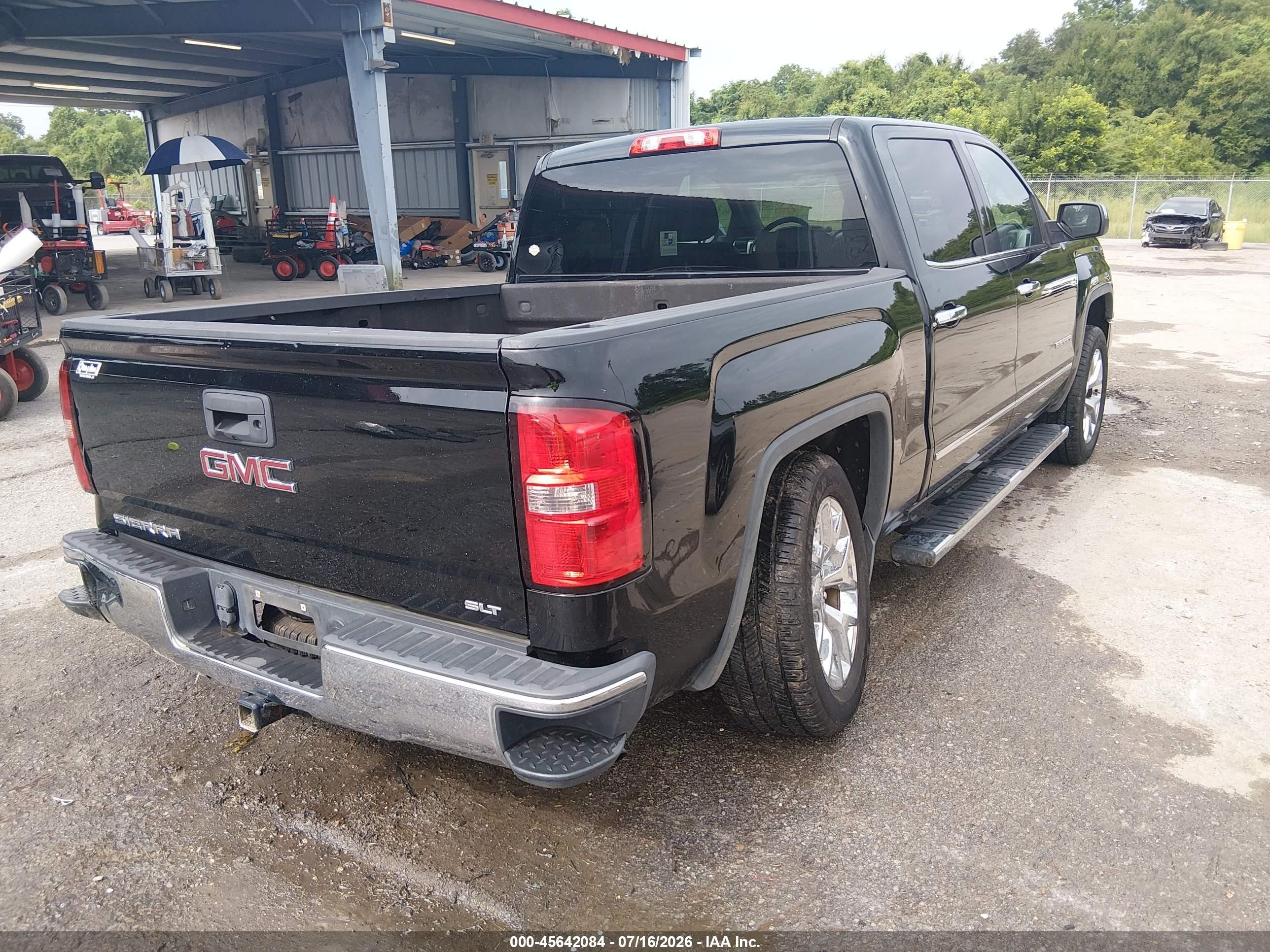 2014 Gmc Sierra 1500 Slt Black vin: 3GTP1VEC5EG398465