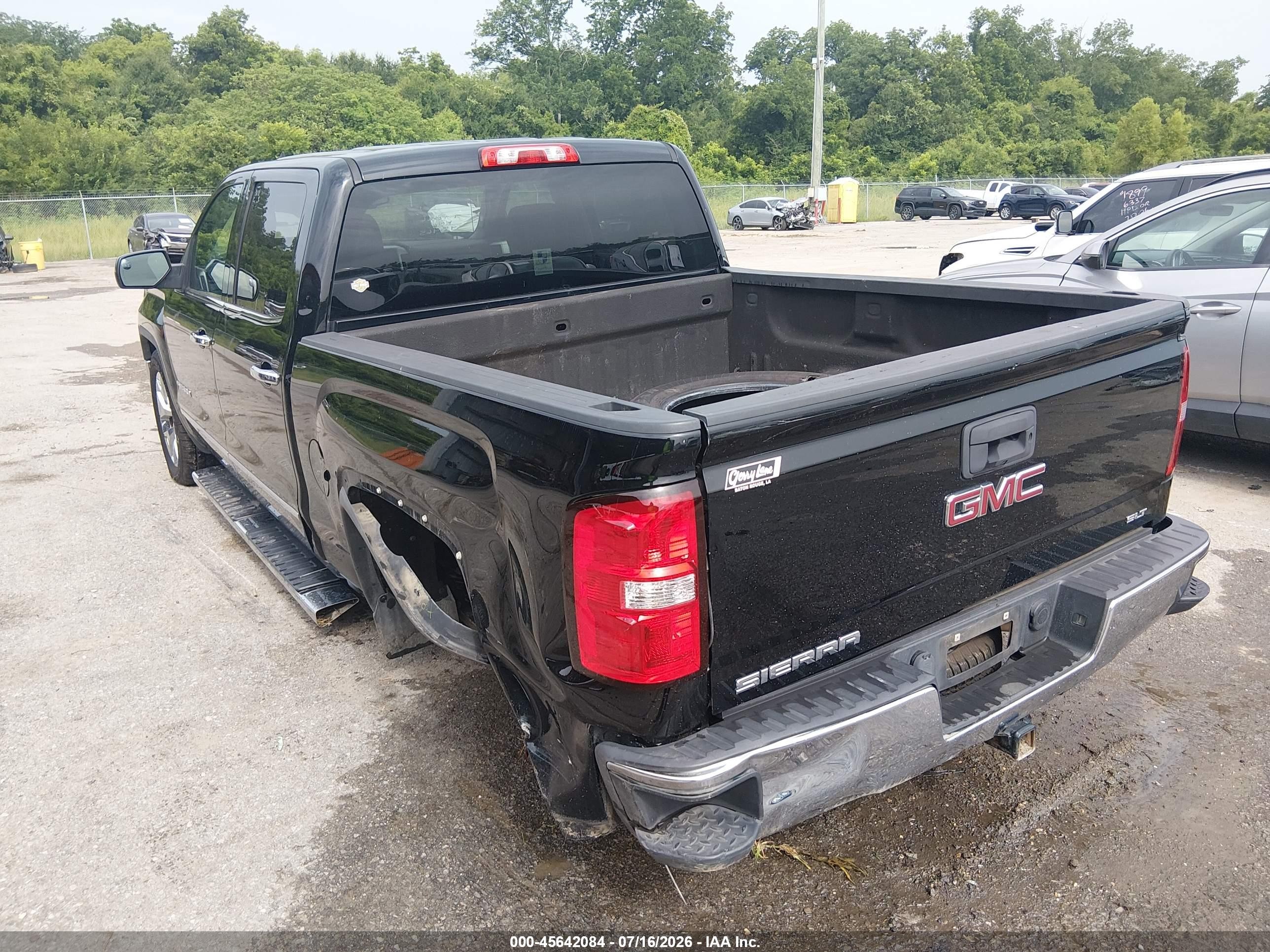 2014 Gmc Sierra 1500 Slt Black vin: 3GTP1VEC5EG398465