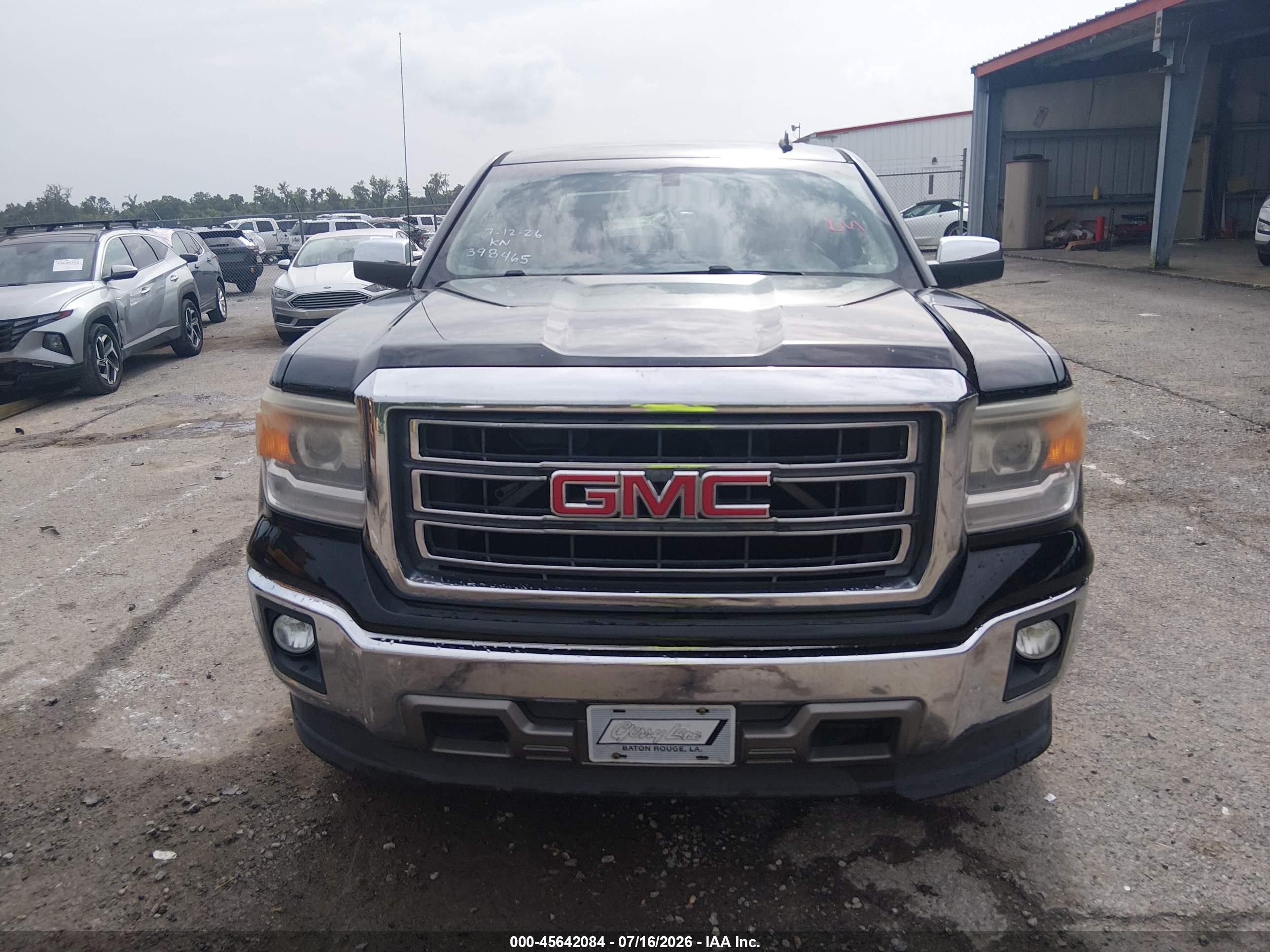 2014 Gmc Sierra 1500 Slt Black vin: 3GTP1VEC5EG398465