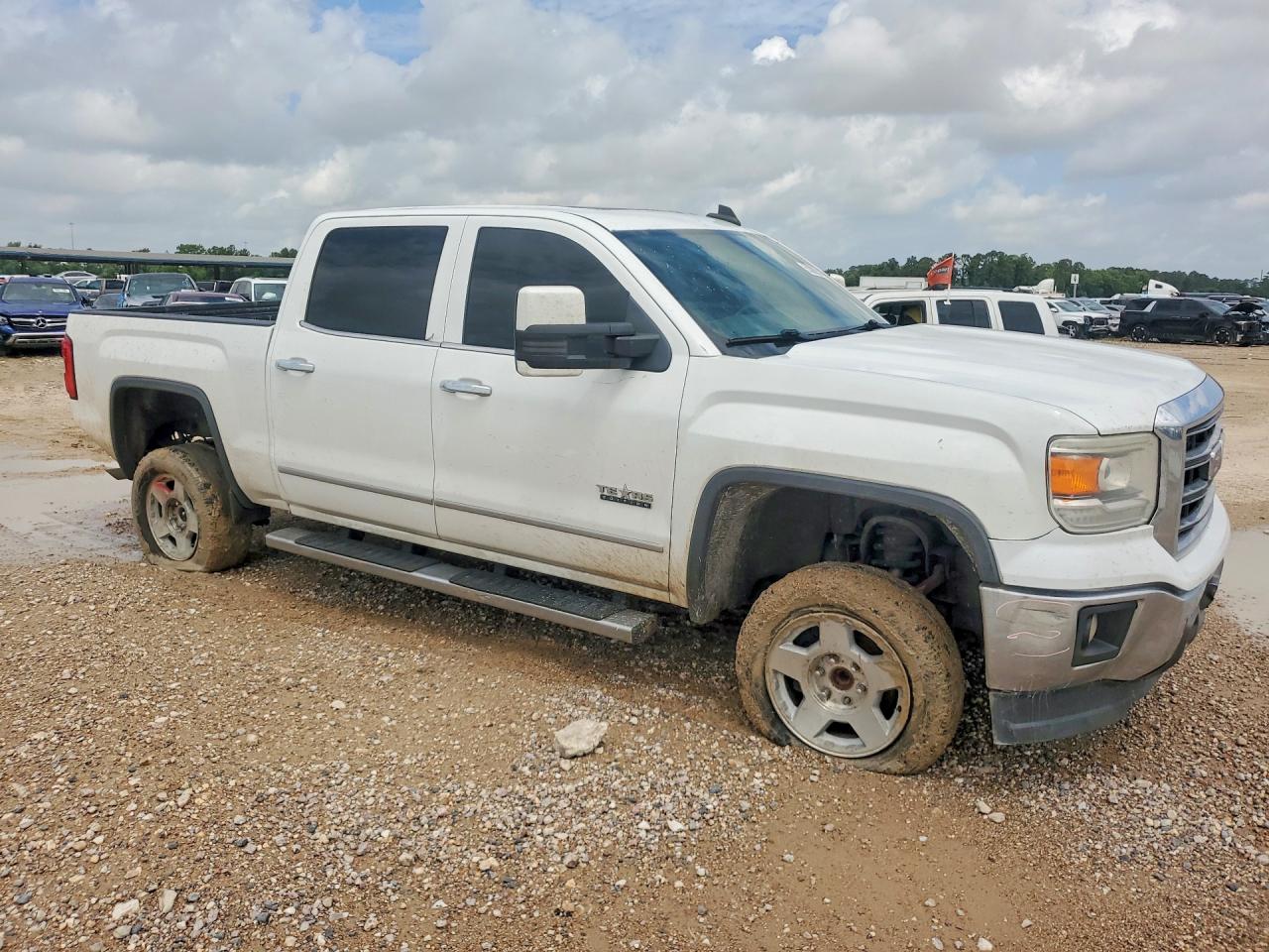 2015 Gmc Sierra C1500 Slt White vin: 3GTP1VEC5FG311200