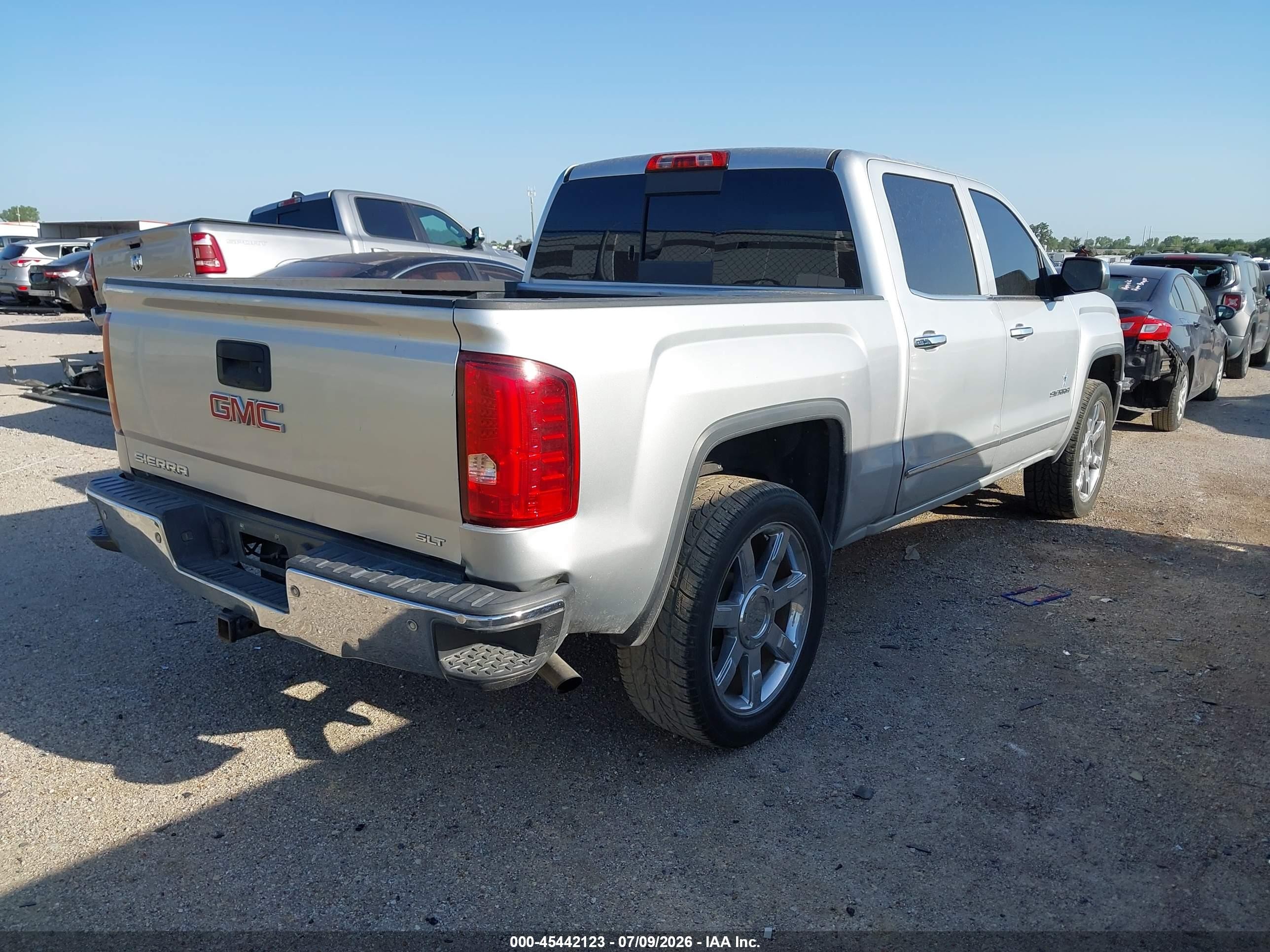 2014 Gmc Sierra 1500 Slt Silver vin: 3GTP1VEC6EG180714