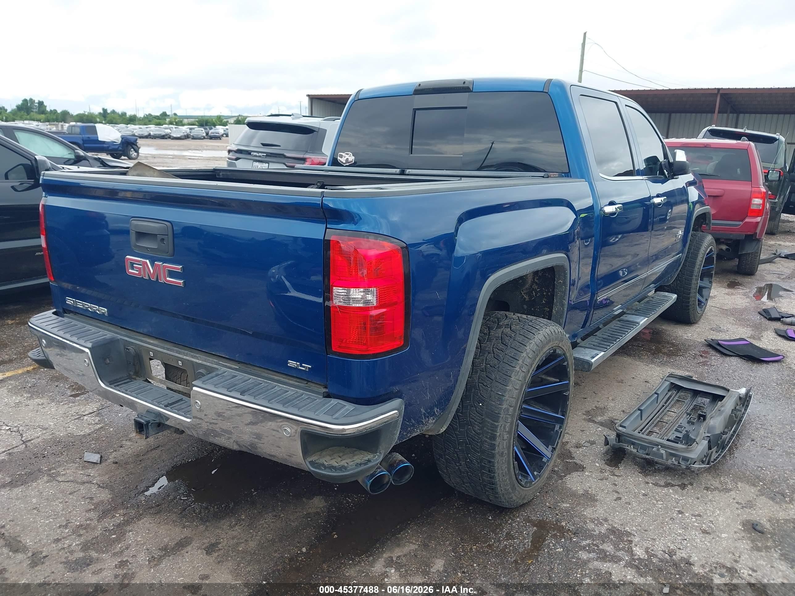 2015 Gmc Sierra 1500 Slt Синий vin: 3GTP1VEC6FG275131