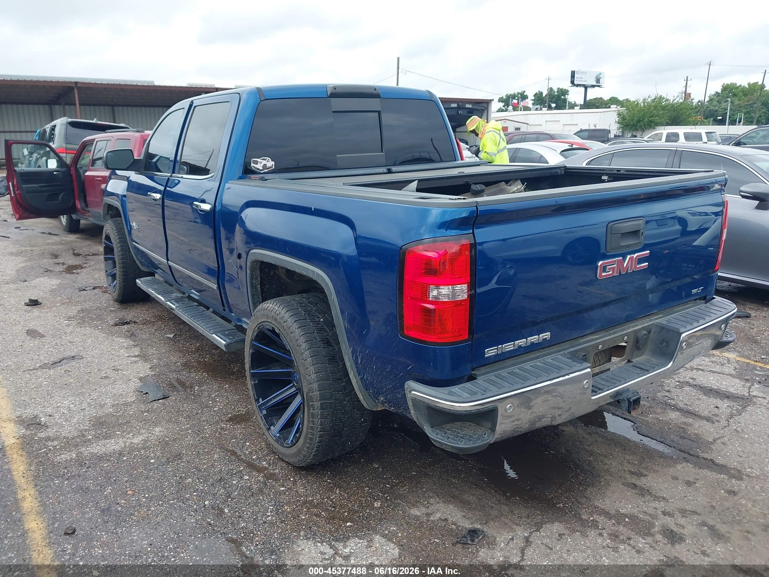 2015 Gmc Sierra 1500 Slt Синий vin: 3GTP1VEC6FG275131