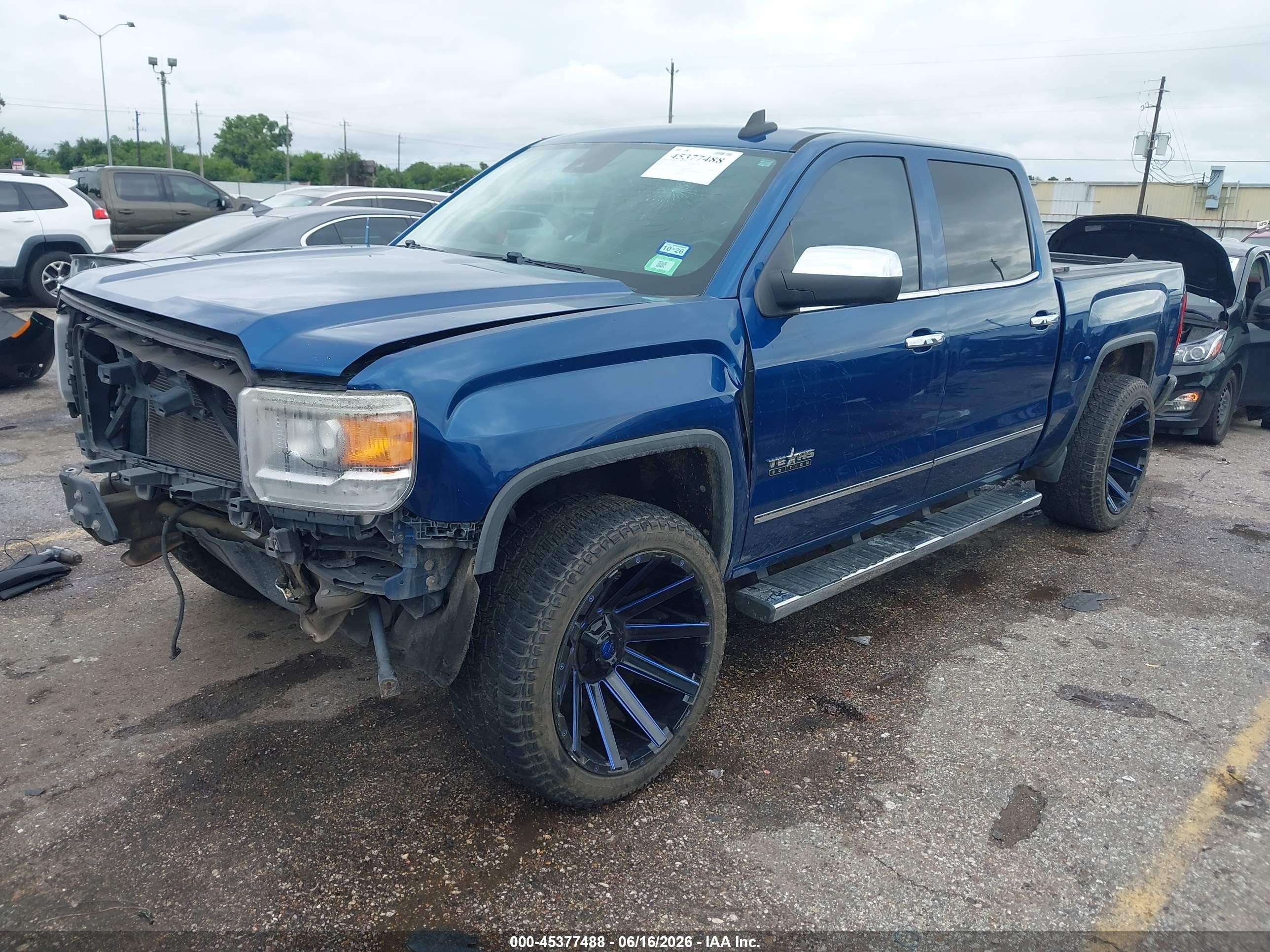 2015 Gmc Sierra 1500 Slt Синий vin: 3GTP1VEC6FG275131