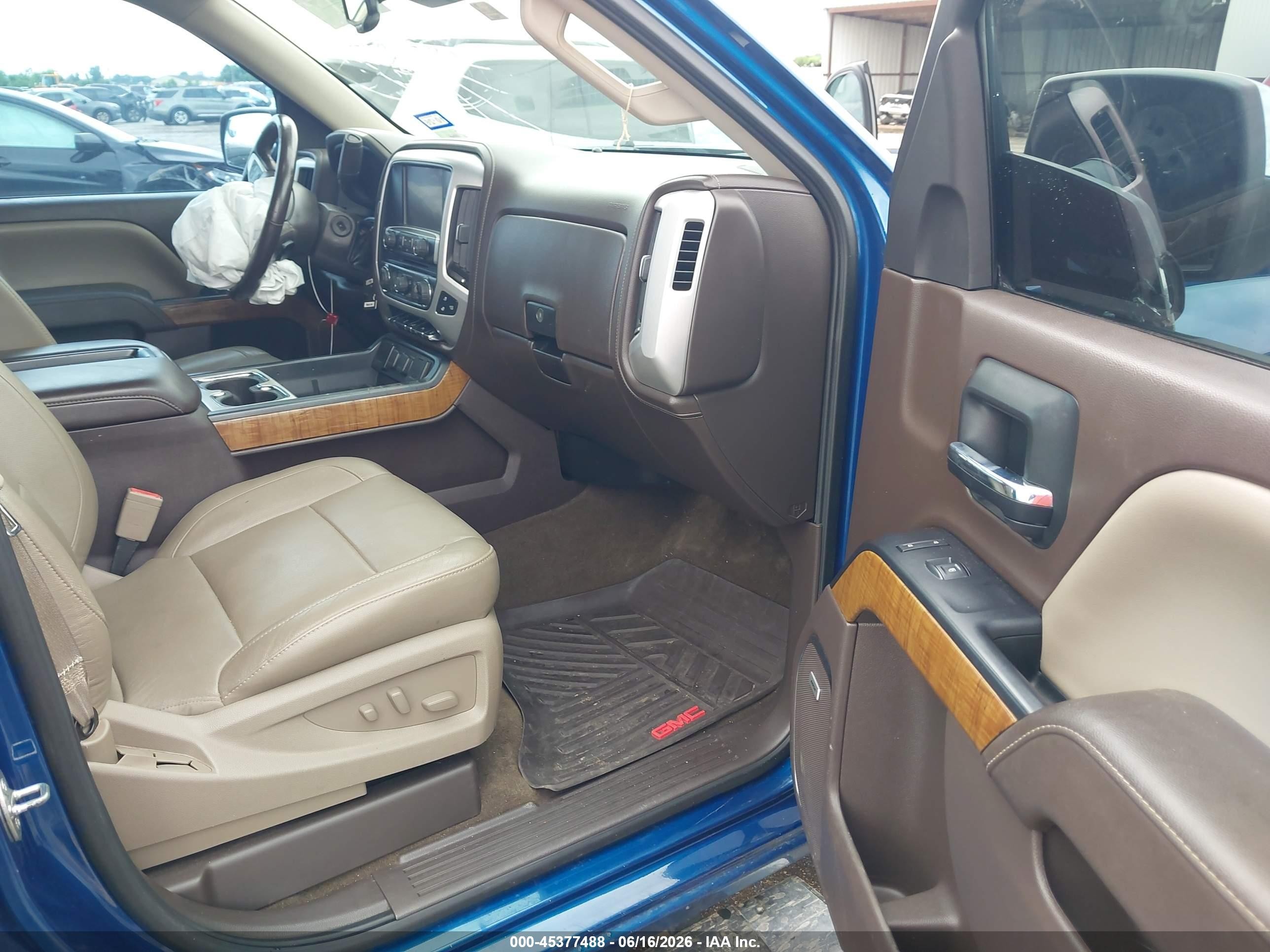 2015 Gmc Sierra 1500 Slt Синий vin: 3GTP1VEC6FG275131
