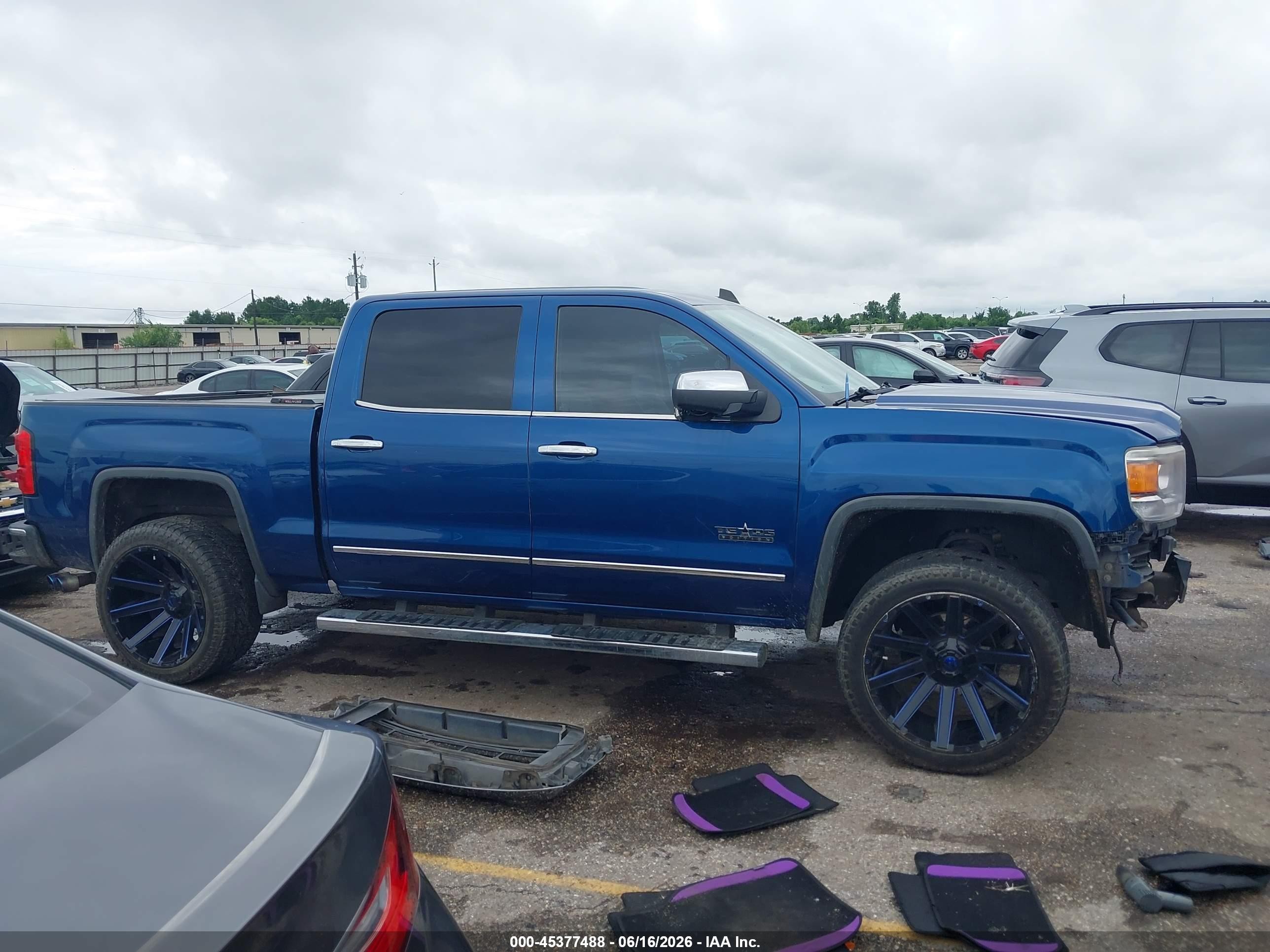 2015 Gmc Sierra 1500 Slt Синий vin: 3GTP1VEC6FG275131