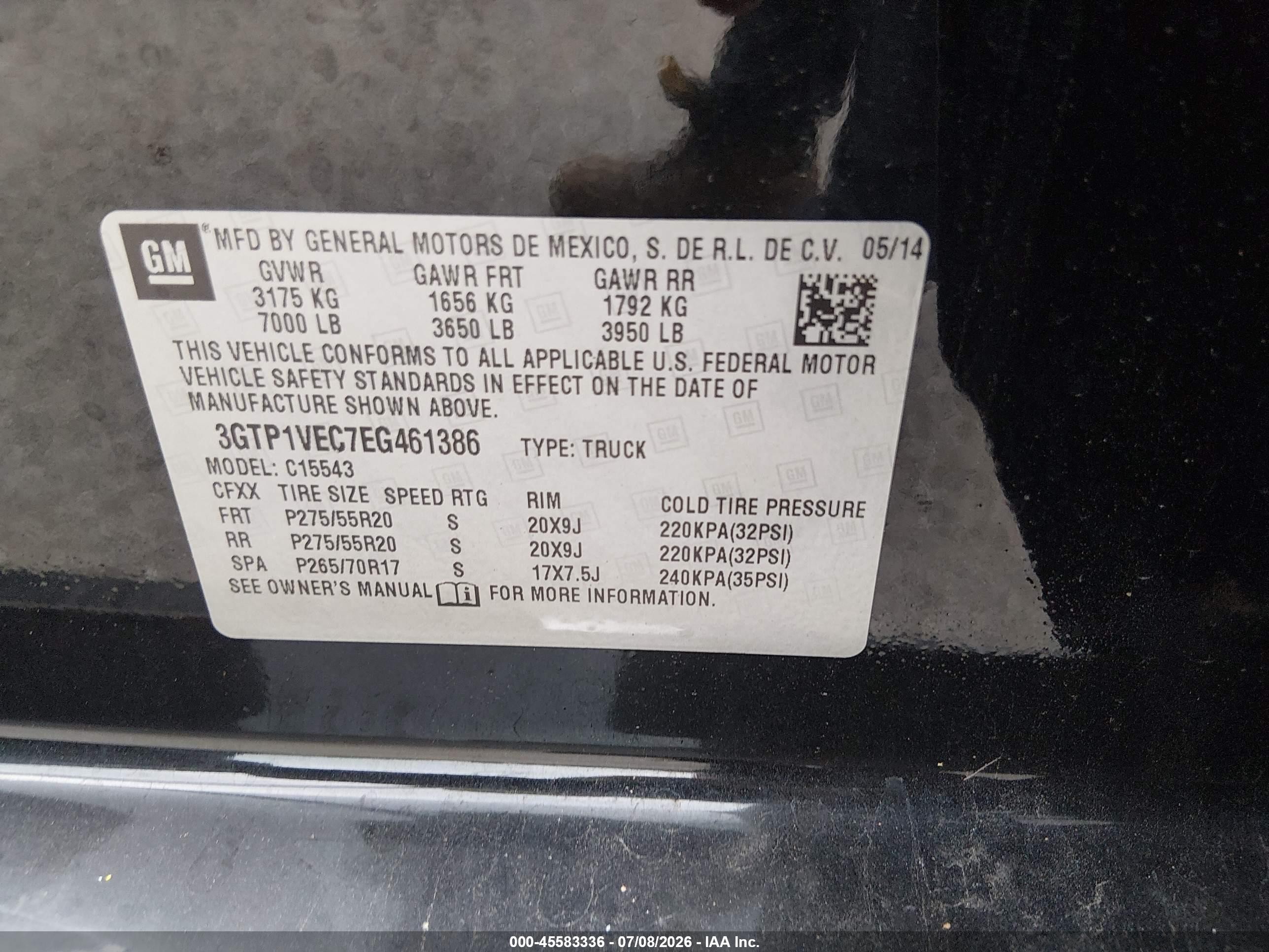 2014 Gmc Sierra 1500 Slt Black vin: 3GTP1VEC7EG461386