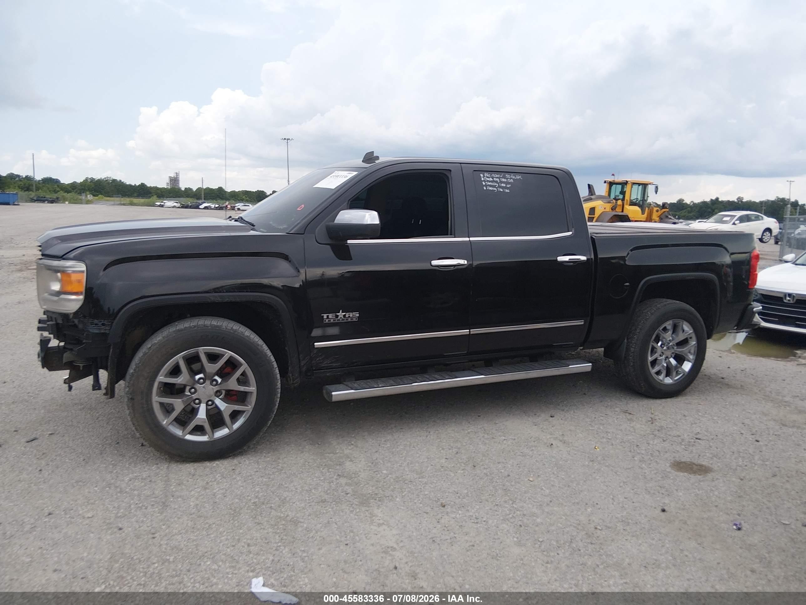 2014 Gmc Sierra 1500 Slt Black vin: 3GTP1VEC7EG461386