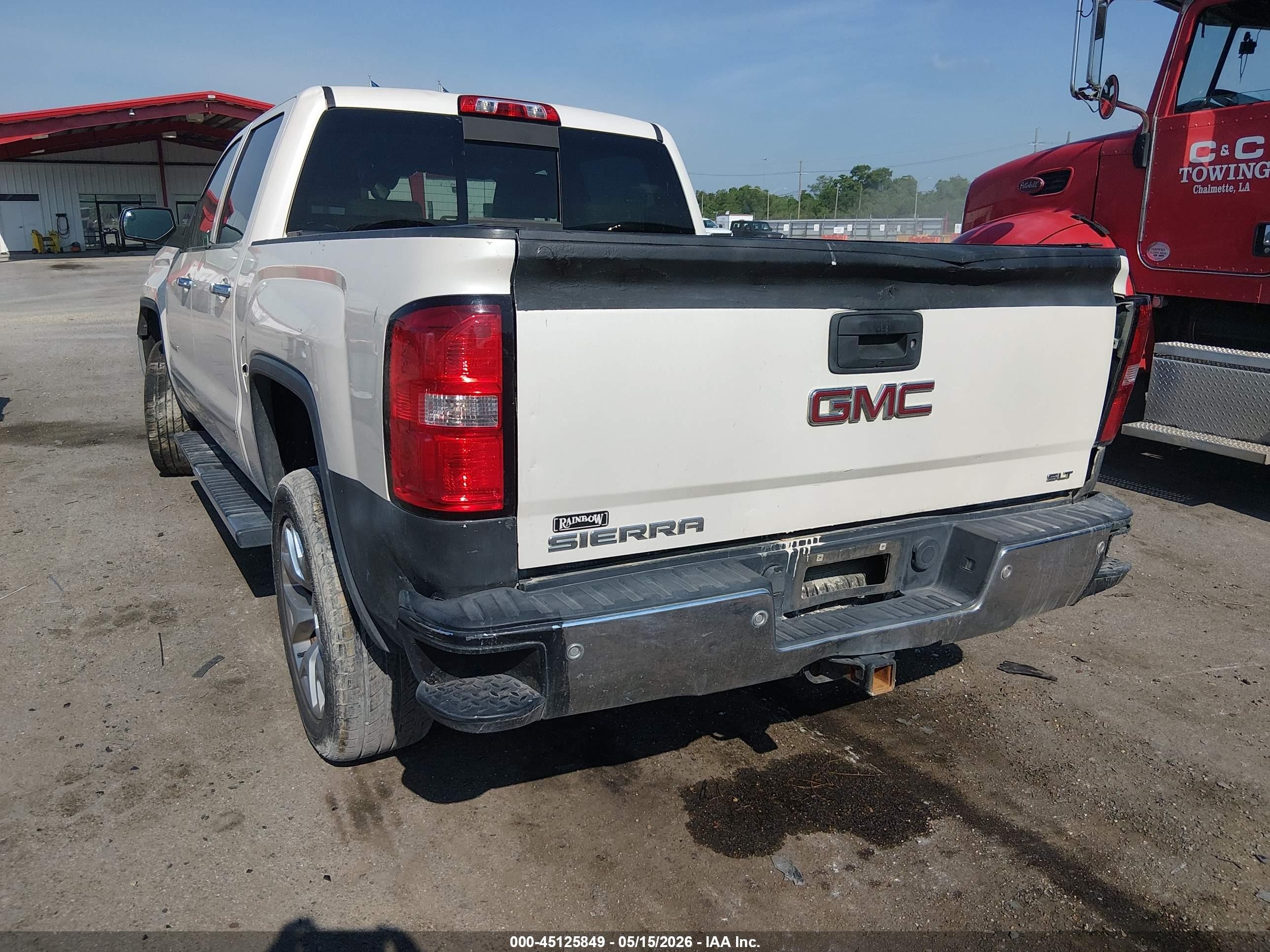 2015 Gmc Sierra 1500 Slt White vin: 3GTP1VEC7FG344392