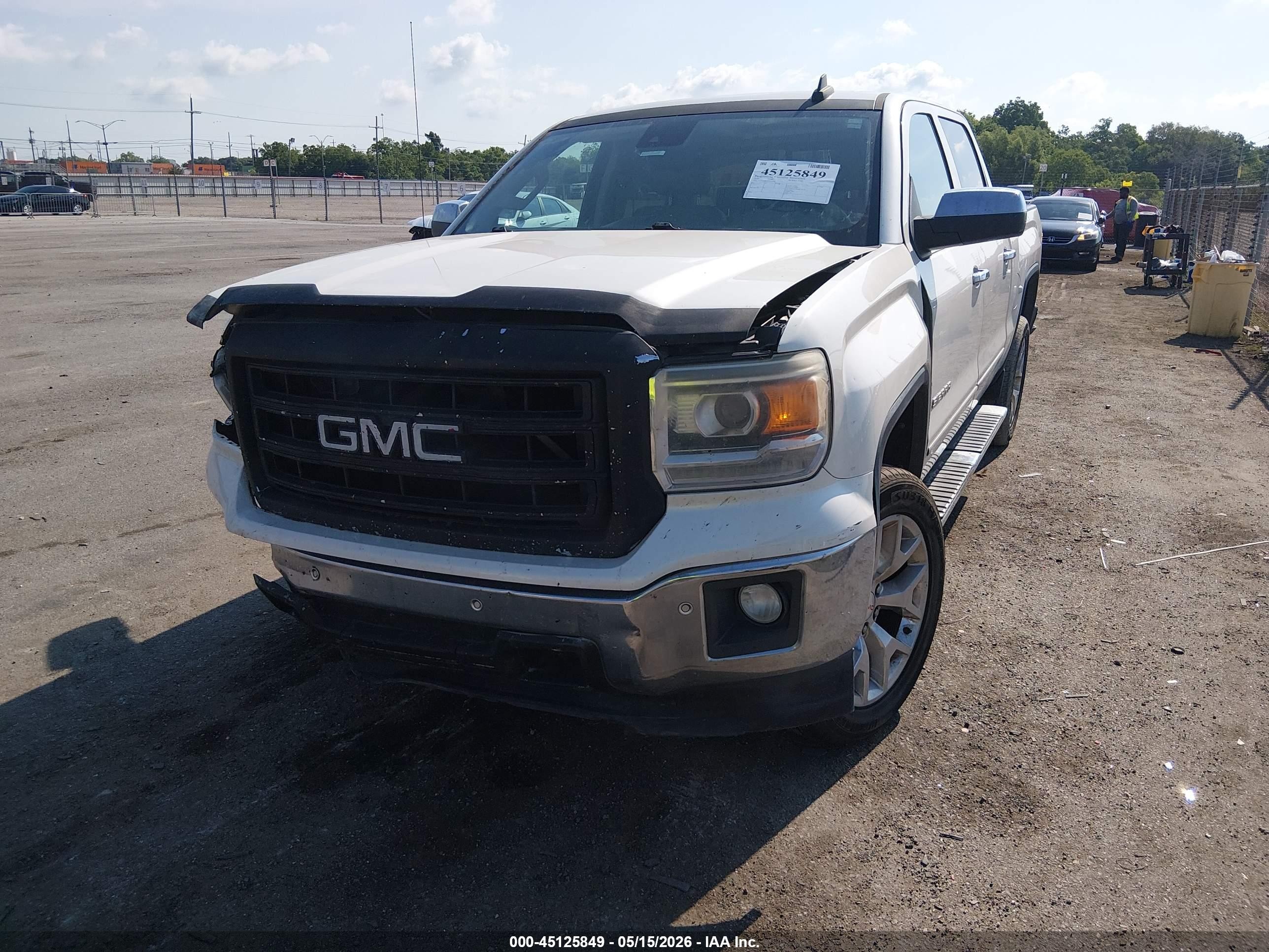 2015 Gmc Sierra 1500 Slt White vin: 3GTP1VEC7FG344392