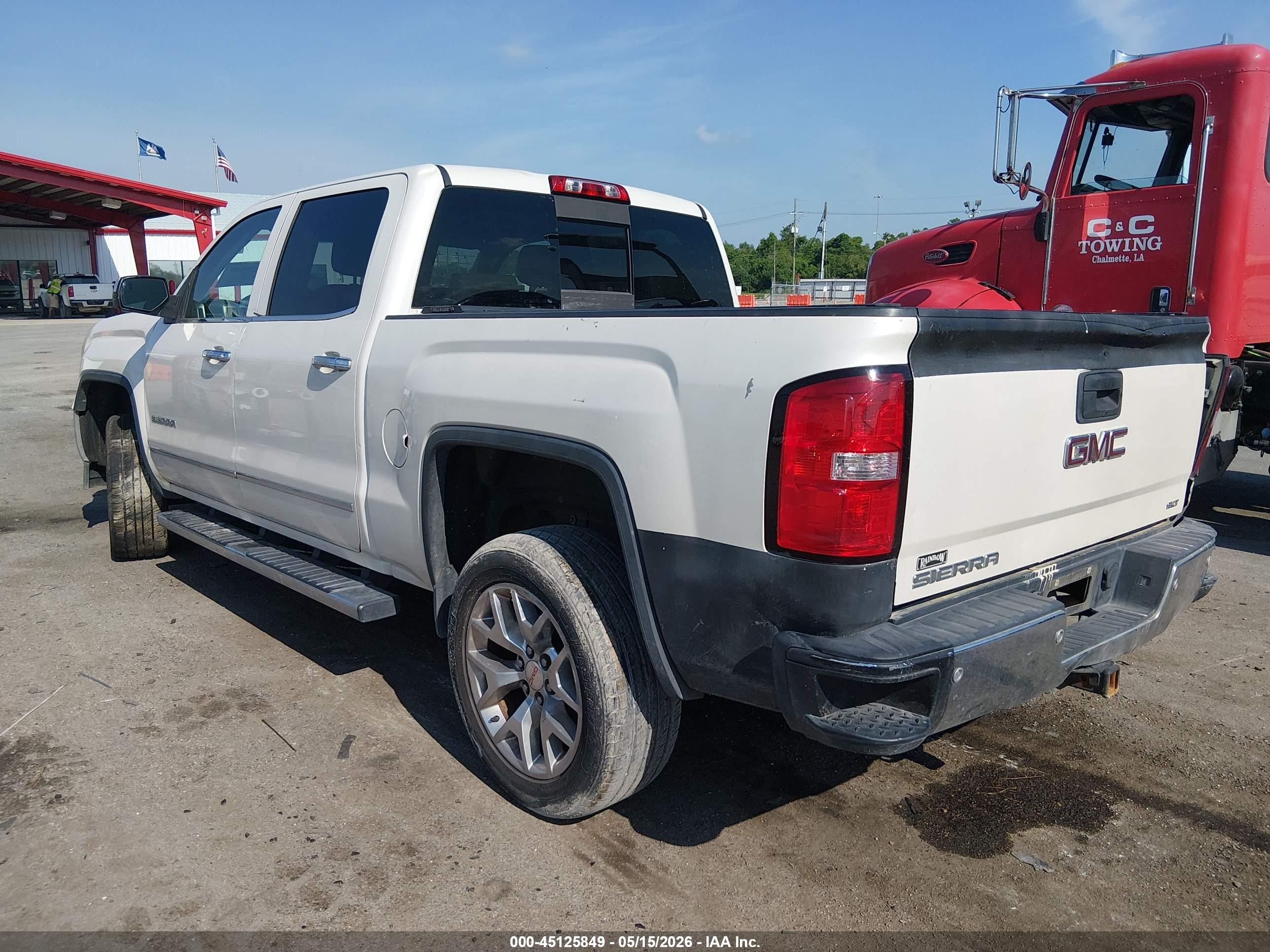 2015 Gmc Sierra 1500 Slt White vin: 3GTP1VEC7FG344392