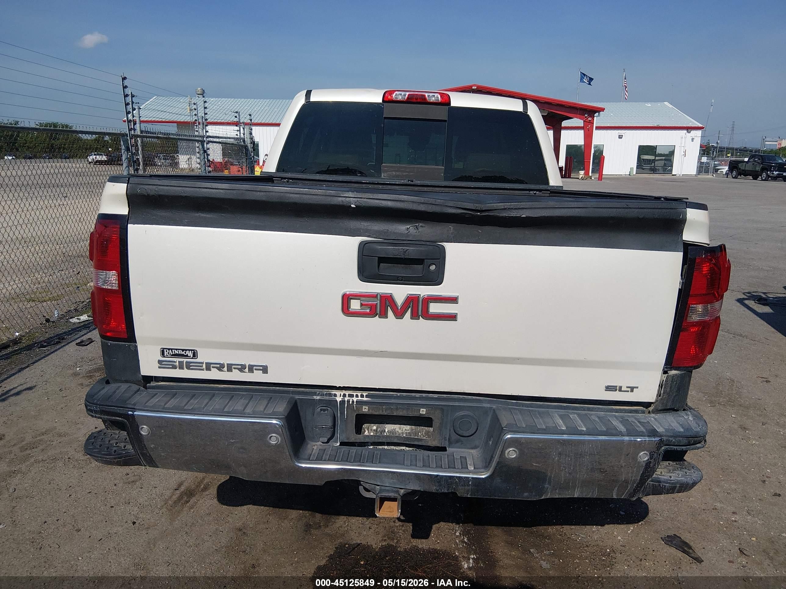 2015 Gmc Sierra 1500 Slt White vin: 3GTP1VEC7FG344392