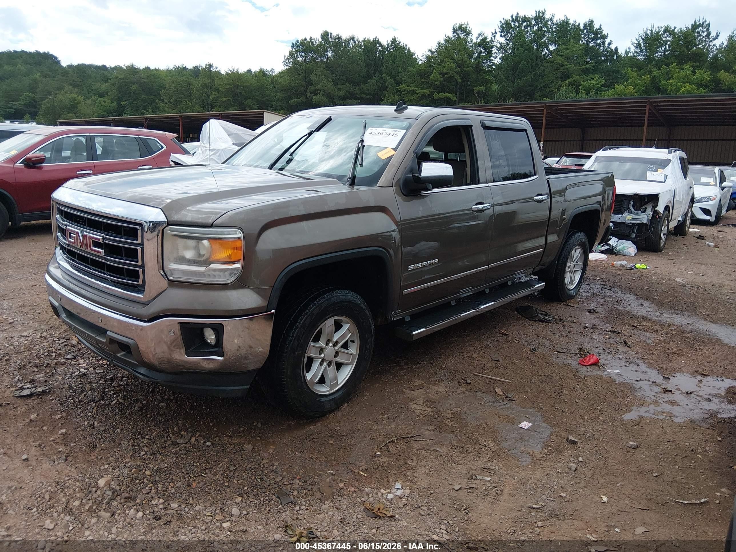 2014 Gmc Sierra 1500 Slt Brown vin: 3GTP1VEC8EG492890
