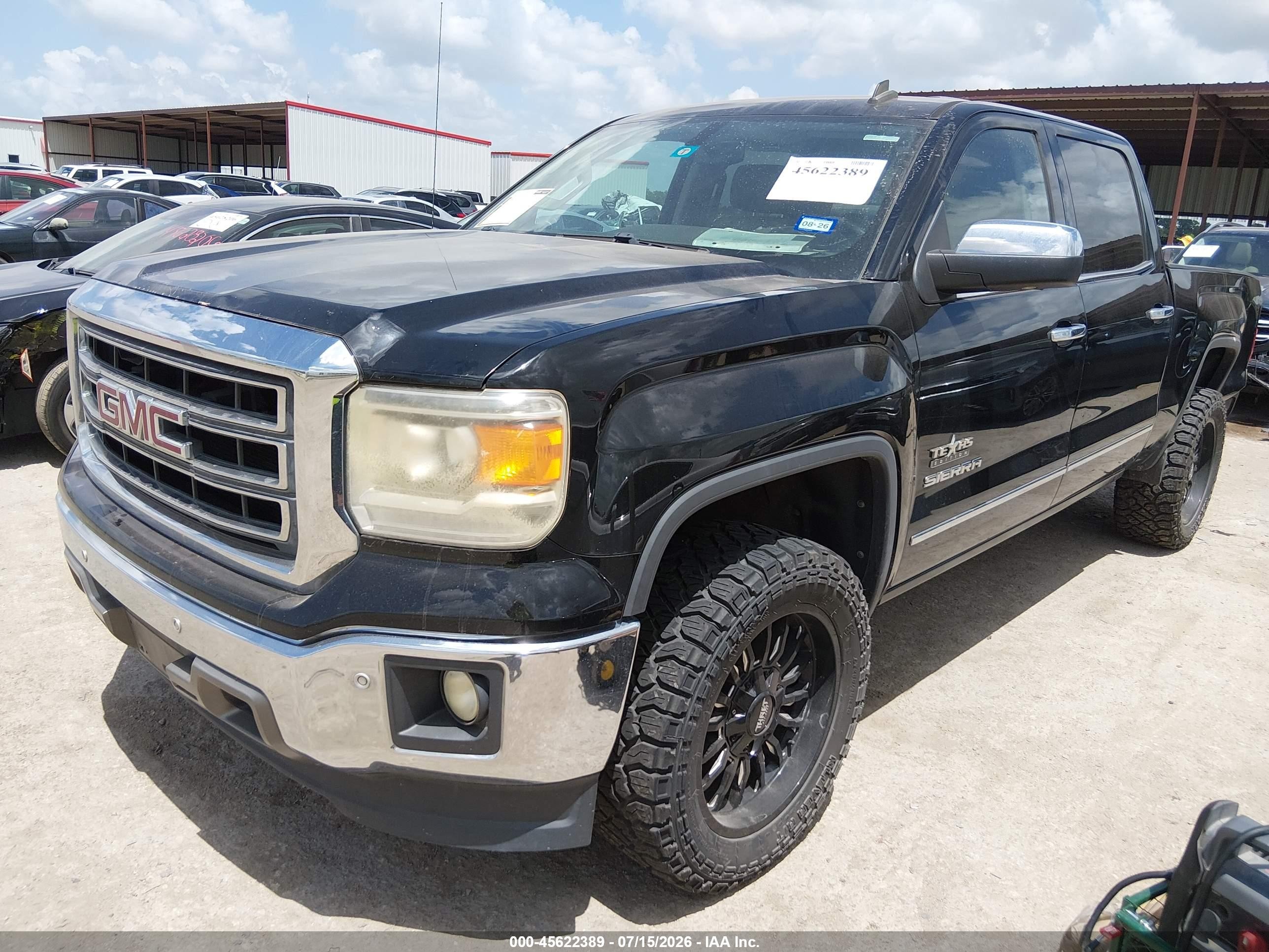 2014 Gmc Sierra 1500 Slt Black vin: 3GTP1VEC9EG113525