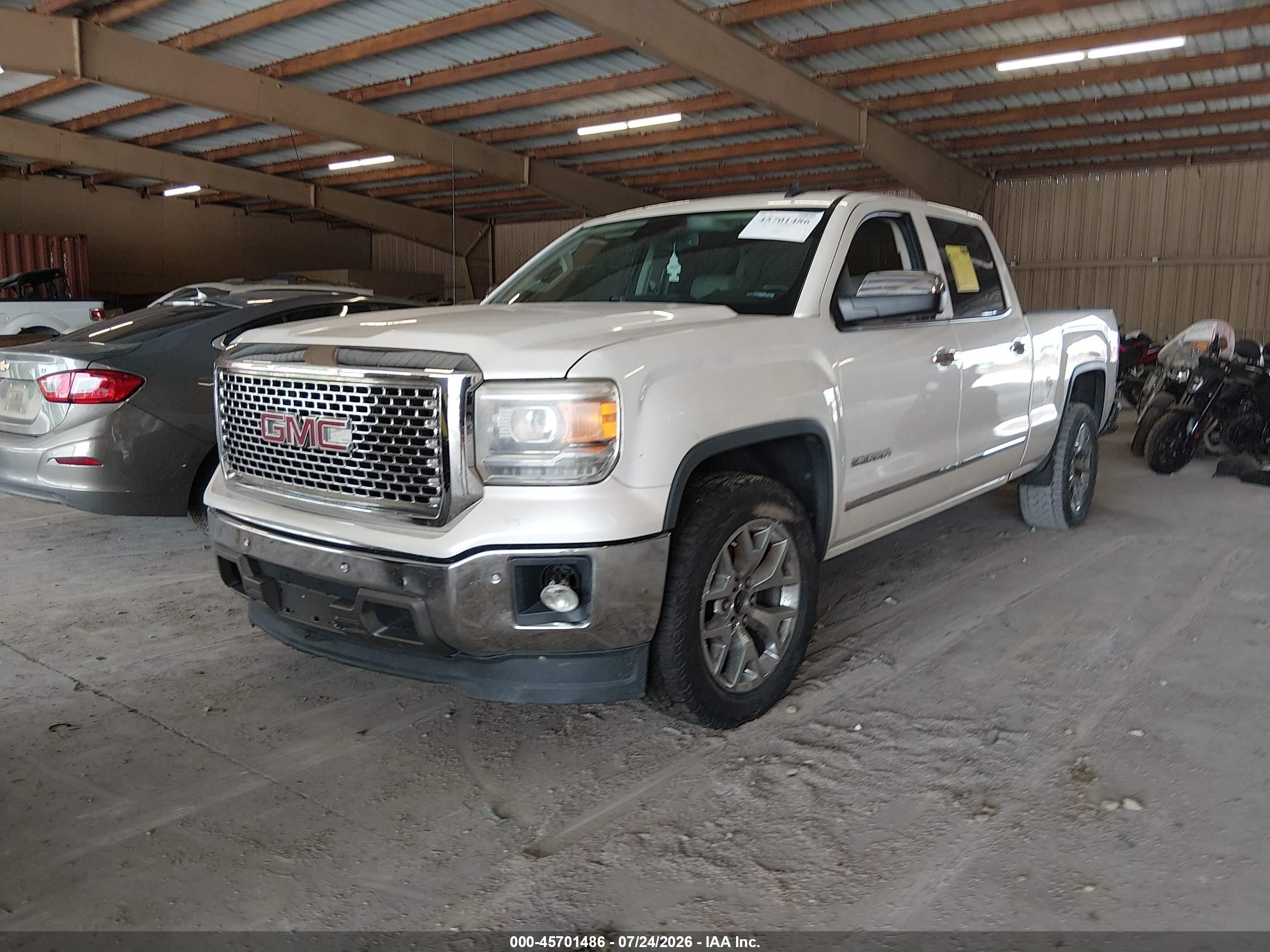 2014 Gmc Sierra 1500 Slt White vin: 3GTP1VEC9EG245362