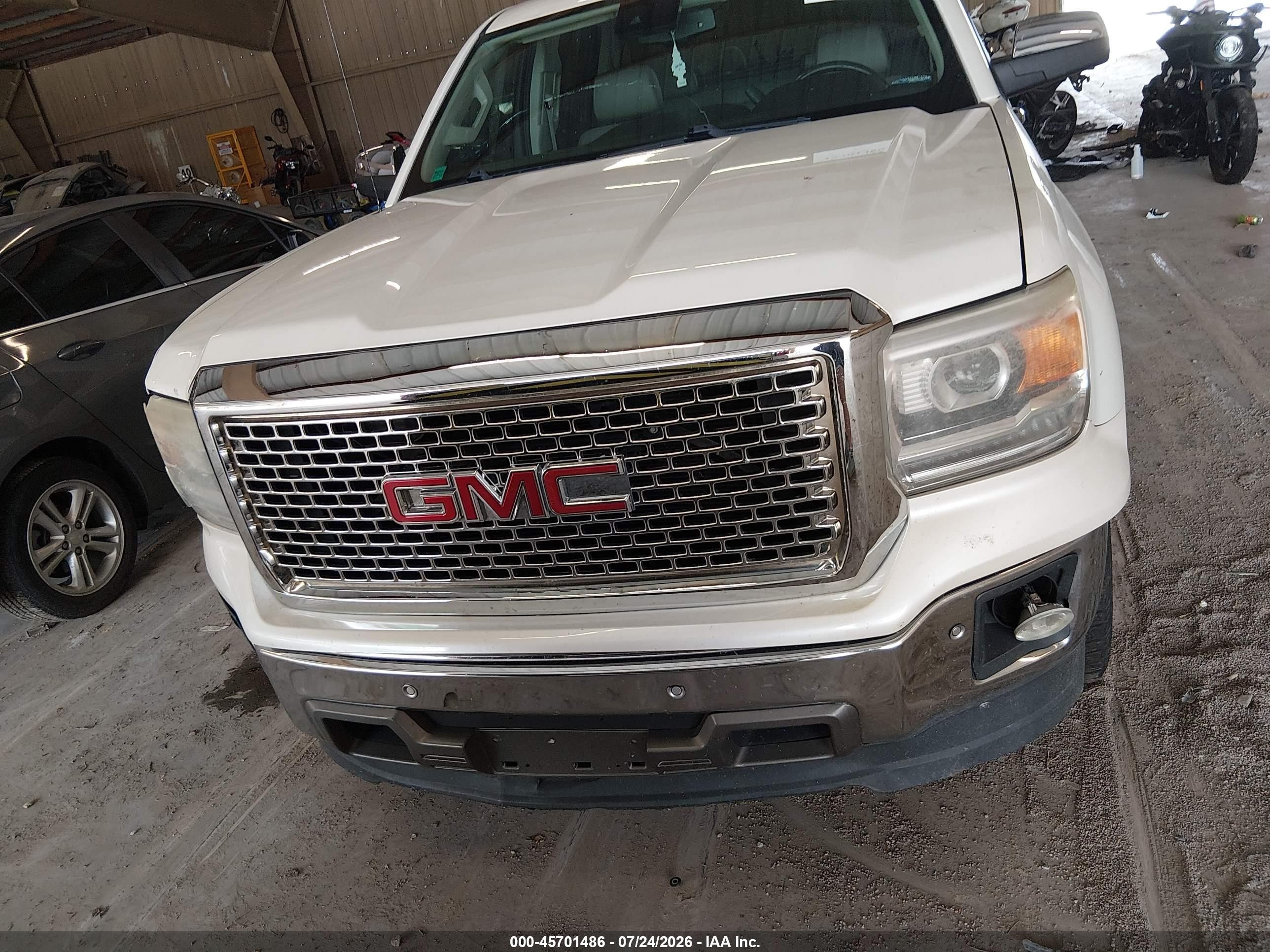 2014 Gmc Sierra 1500 Slt White vin: 3GTP1VEC9EG245362