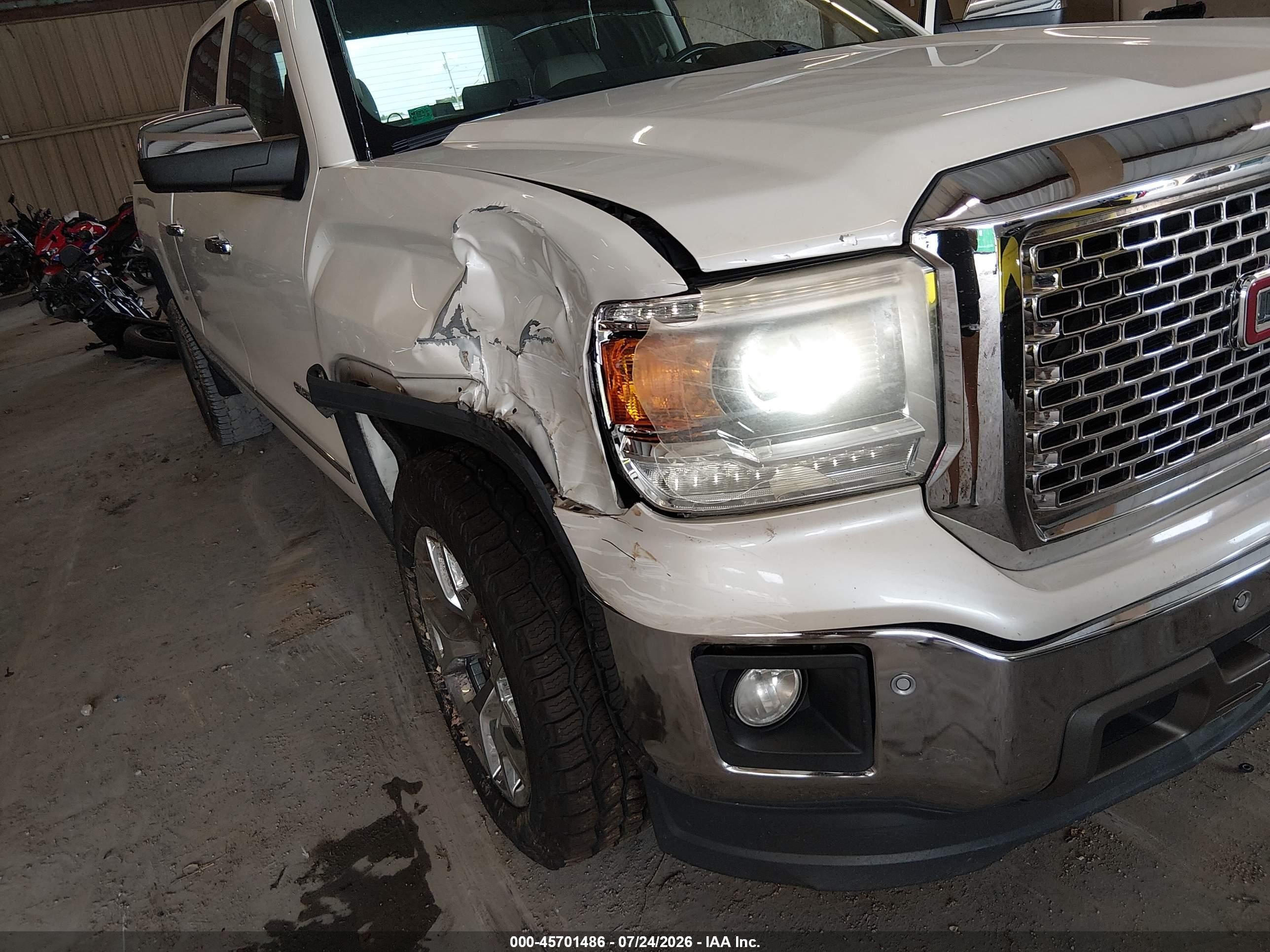 2014 Gmc Sierra 1500 Slt White vin: 3GTP1VEC9EG245362