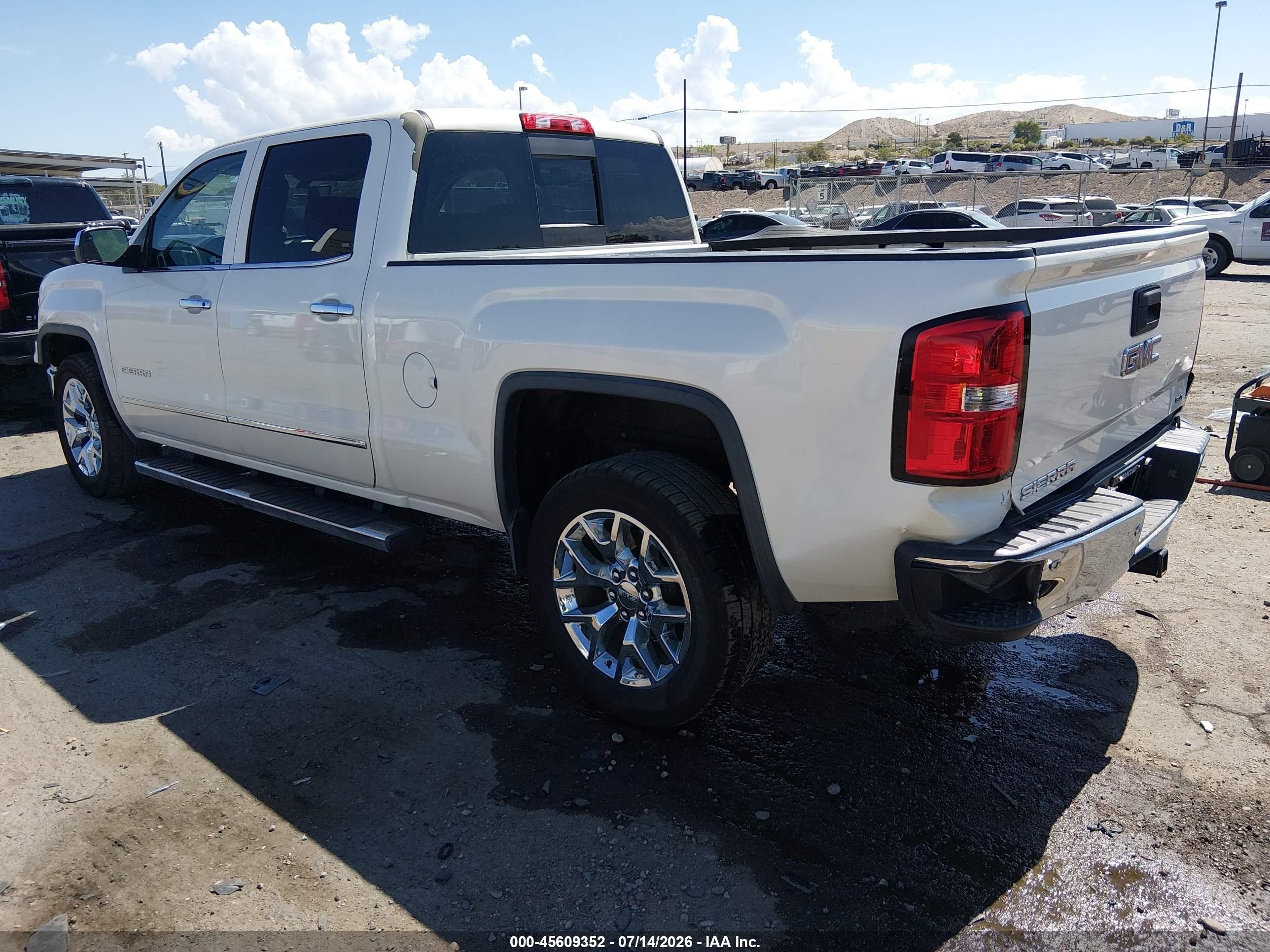 2014 Gmc Sierra 1500 Slt White vin: 3GTP1VECXEG481793