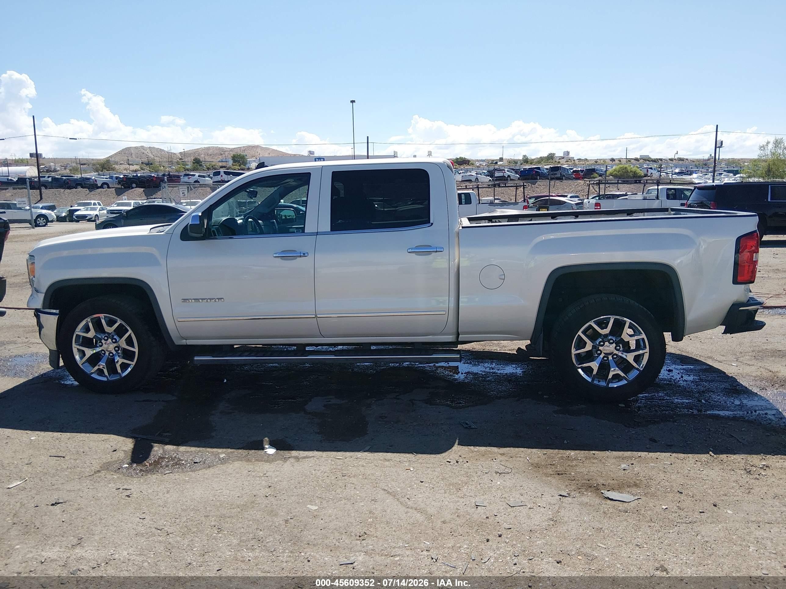 2014 Gmc Sierra 1500 Slt White vin: 3GTP1VECXEG481793